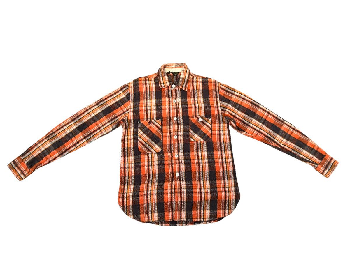 image of Japan Selvedge Gusset Check Flannel Work Shirt, Men's (Size Medium)