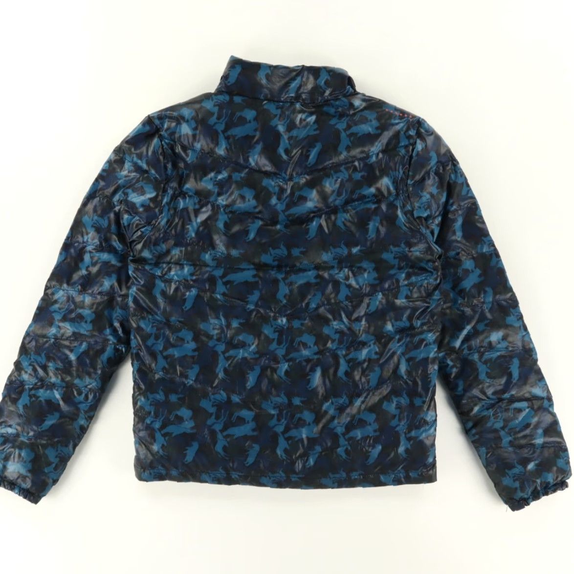Lee Lee Urban Riders Down Equestrian Camouflage Mock Long Sleeve Jacket Blue Women's S Shirt Size S / US 4 / IT 40 - 3 Thumbnail
