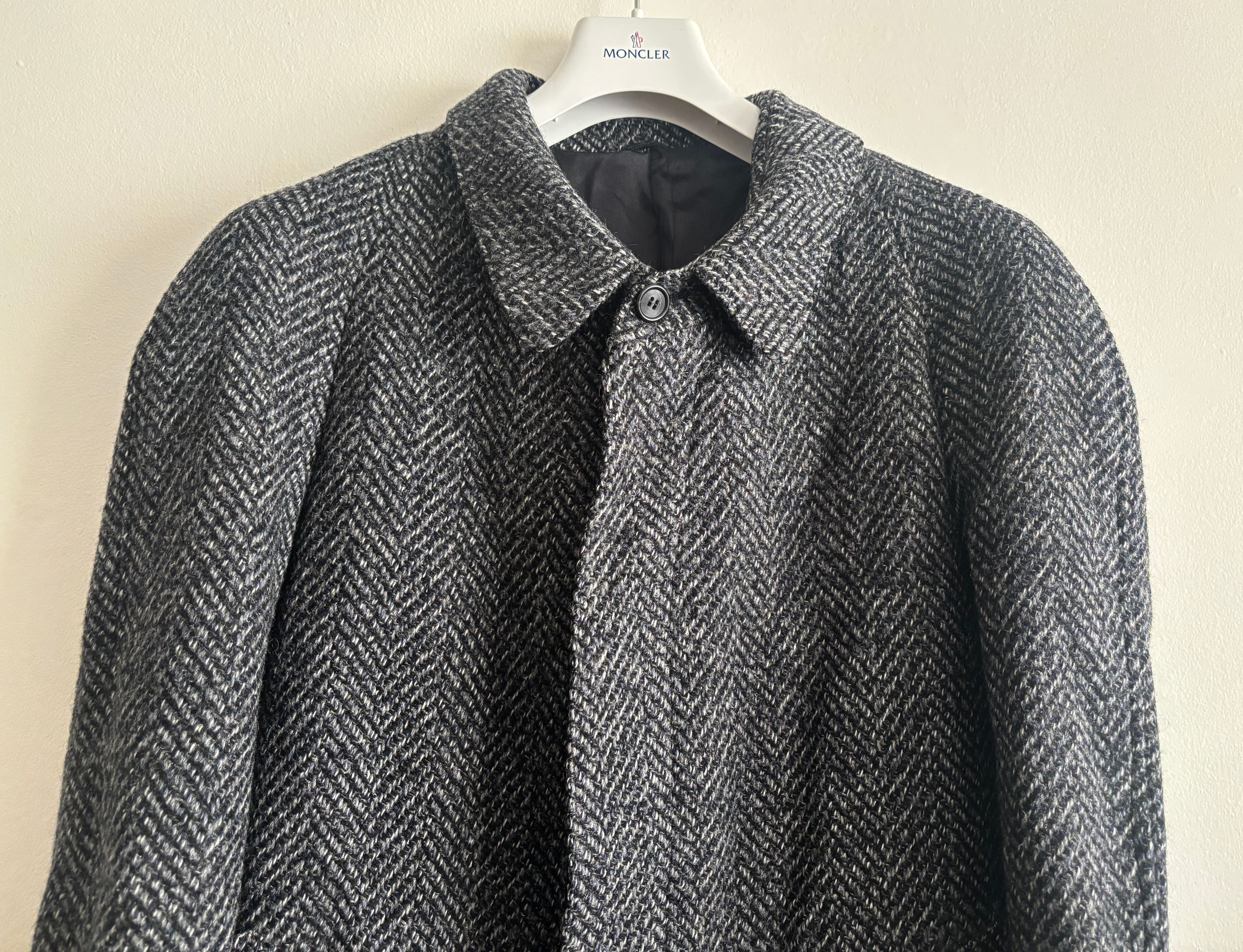 Vintage Haute Rive Paris Herringbone Belted Balmacaan Overcoat Size US M / EU 48-50 / 2 - 5 Thumbnail
