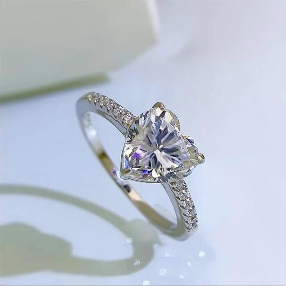 Other Romantic Heart Shaped Sterling Silver Ring Size ONE SIZE - 2 Thumbnail