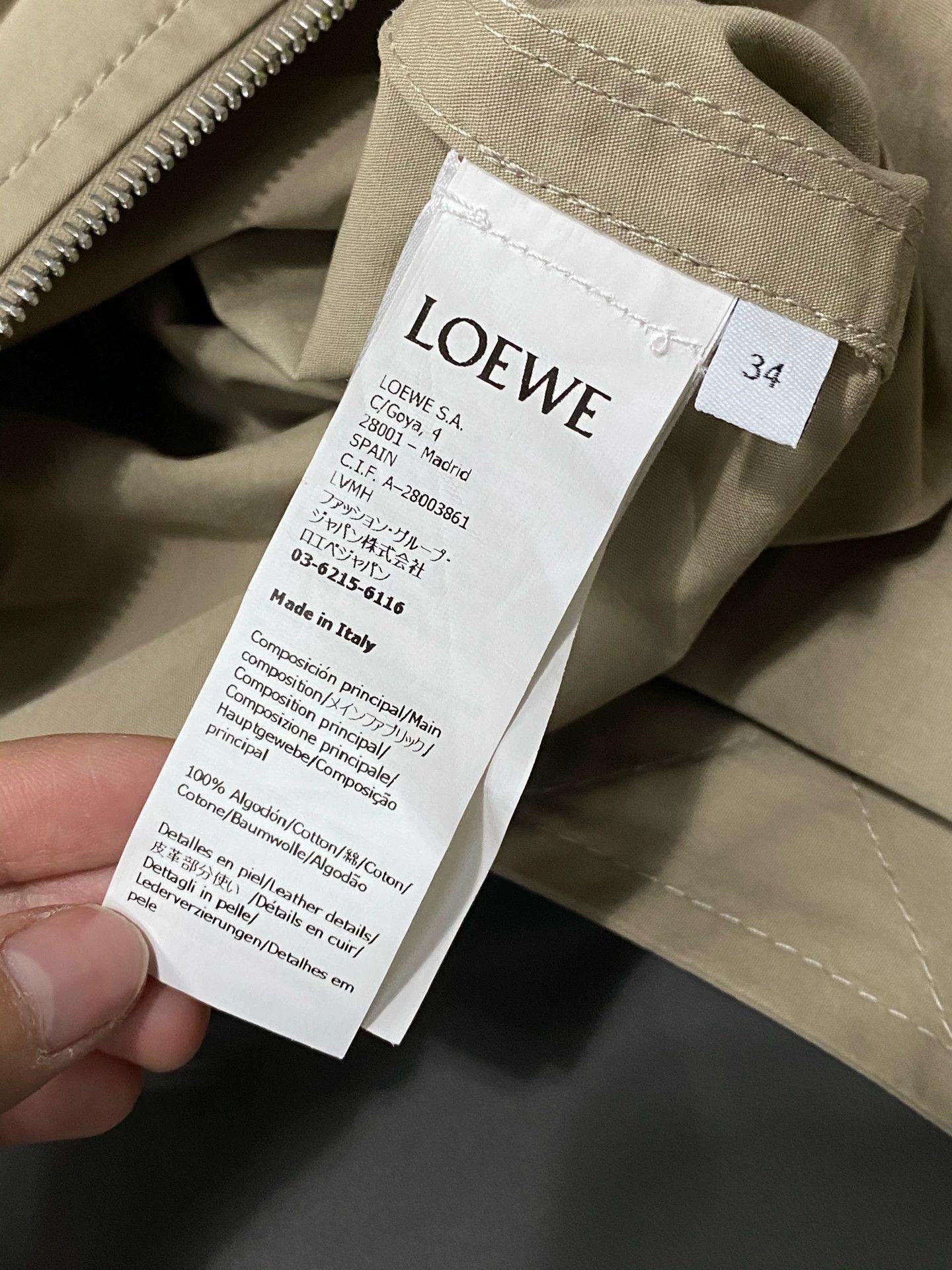 Loewe Loewe colorblocked leather zipper doll jacket Size XS / US 0-2 / IT 36-38 - 8 Thumbnail