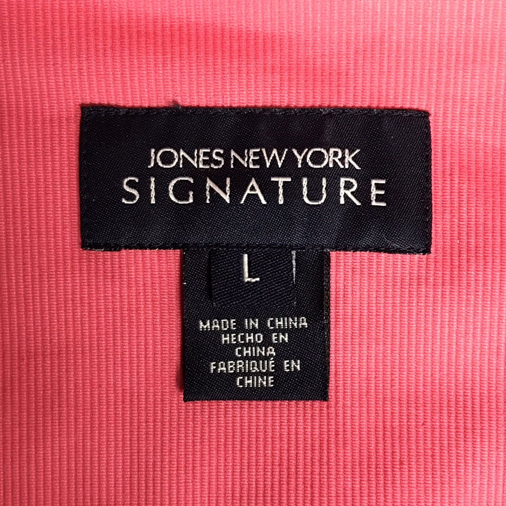Jones New York Jones New York Signature Pink Cotton Stretch Button Up Jacket L Size L / US 10 / IT 46 - 3 Thumbnail