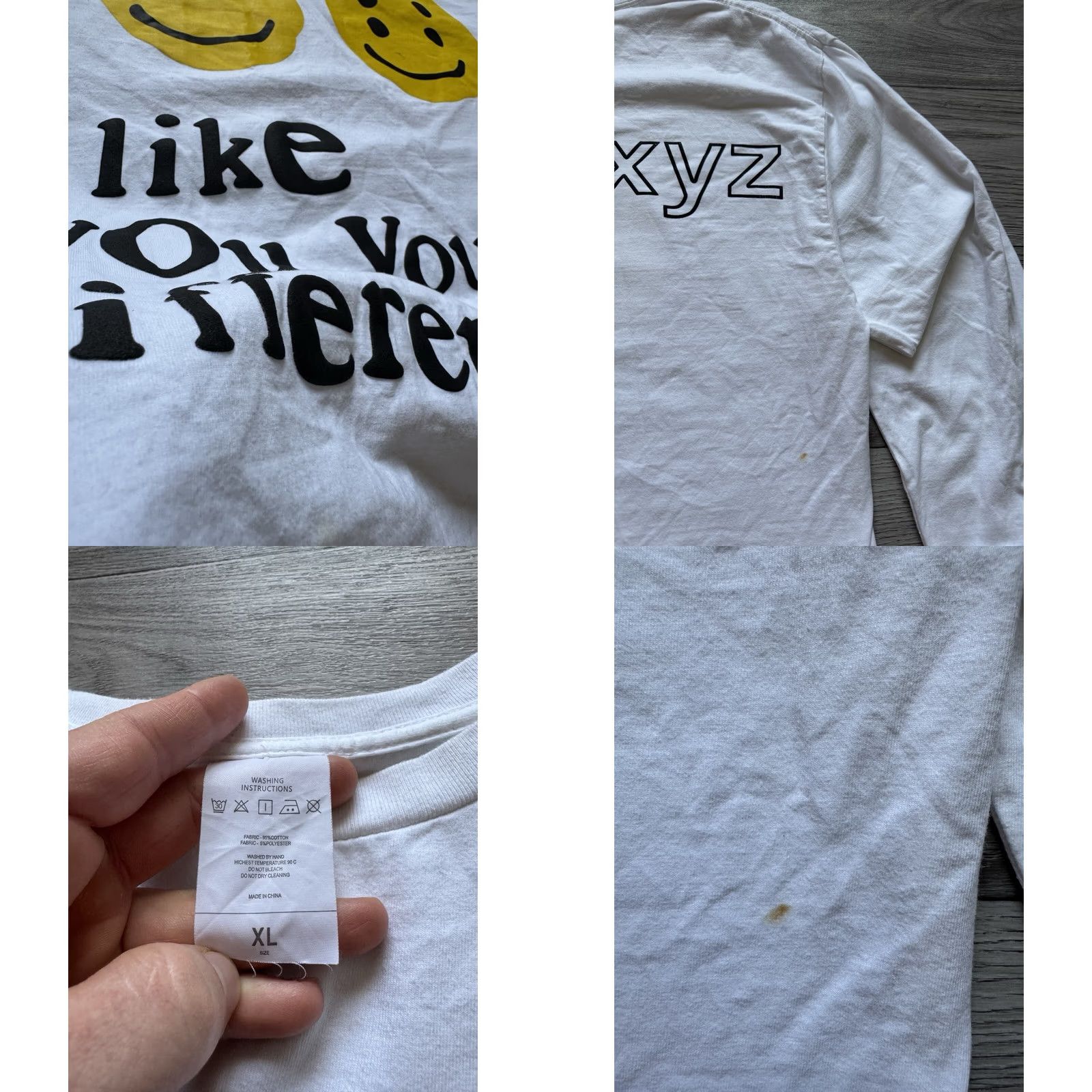 Vintage VINTAGE Long Sleeve Shirt XL White I LIKE YOU'RE DIFFERENT Mens 90s Street Wear Size US XL / EU 56 / 4 - 9 Thumbnail