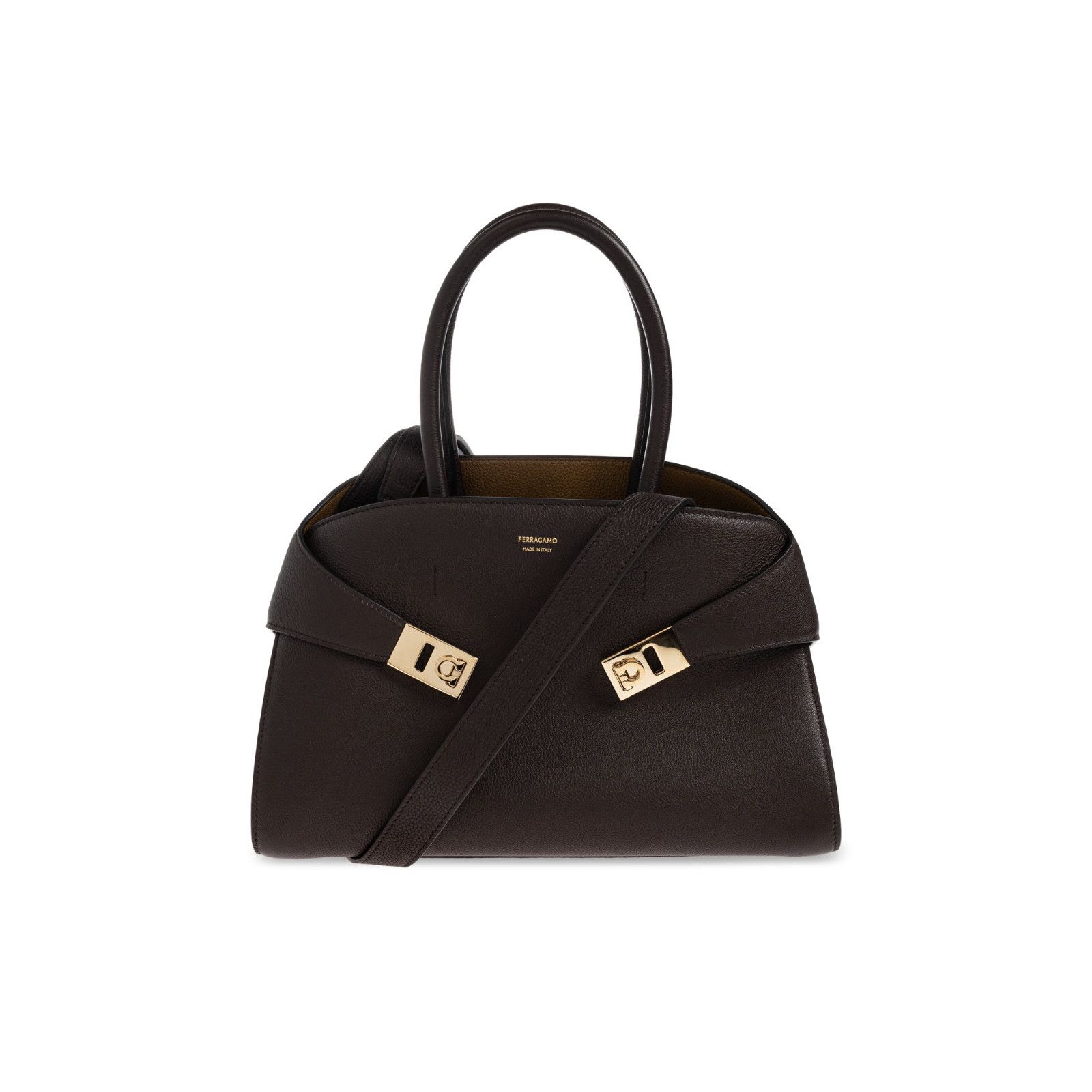 Salvatore Ferragamo FERRAGAMO Hug Testa Di Moro Top Handle Bag New & Authentic Size ONE SIZE - 1 Thumbnail