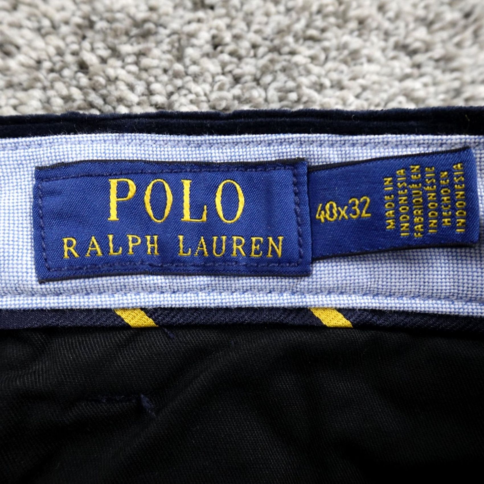 Polo Ralph Lauren Polo Ralph Lauren Pants Mens 40X32 Blue Corduroy Chino Bedford Straight Stretch Preppy Logo Pony Size US L / EU 52-54 / 3 - 7 Thumbnail