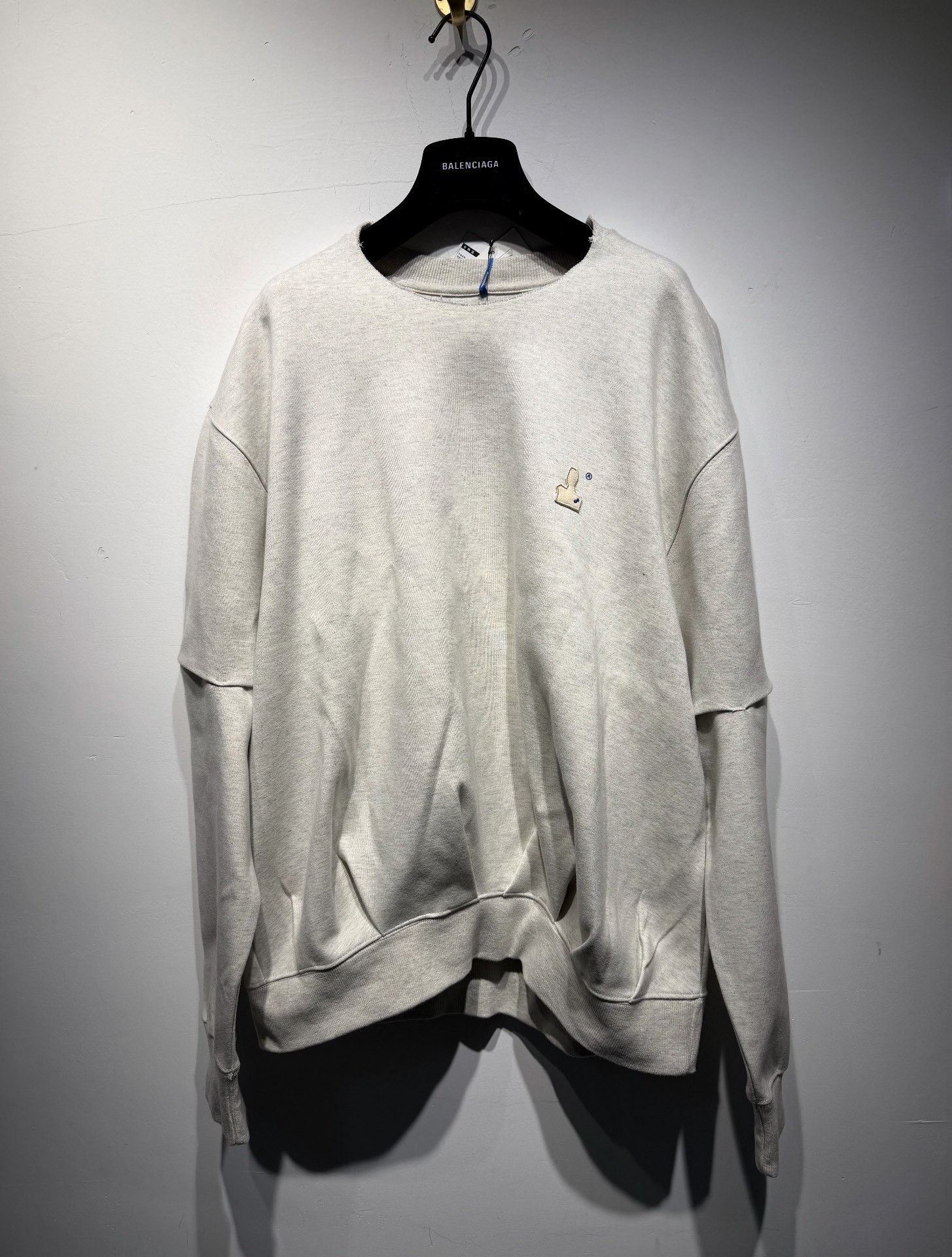 Ader Error ADER ERROR Embroidered Oversized Gray Hoodie 1 Men Size US XS / EU 42 / 0 - 1 Thumbnail