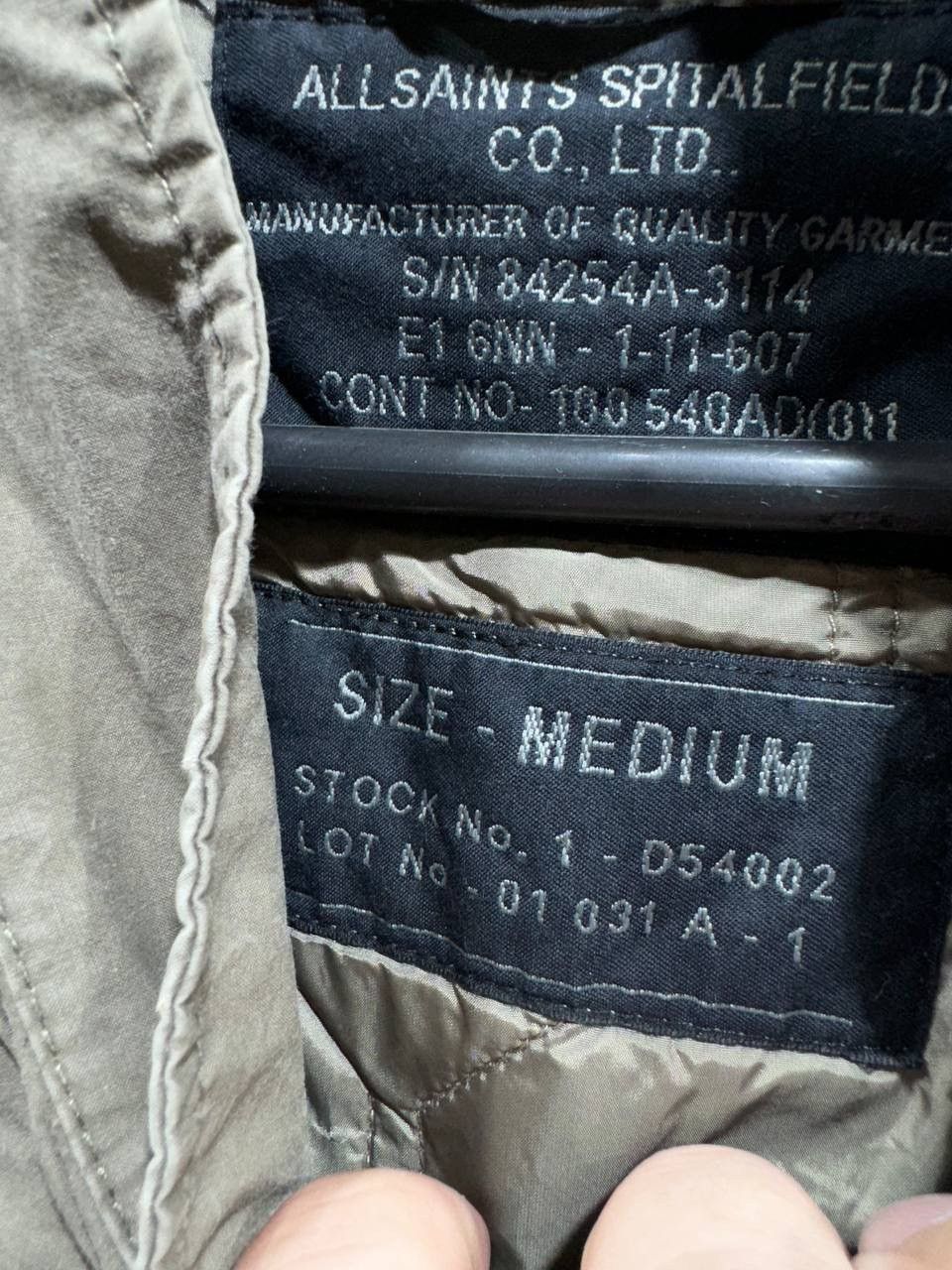 Other Mens ALLSAINTS Quilted Removable Military Jacket Coat Size US M / EU 48-50 / 2 - 10 Thumbnail