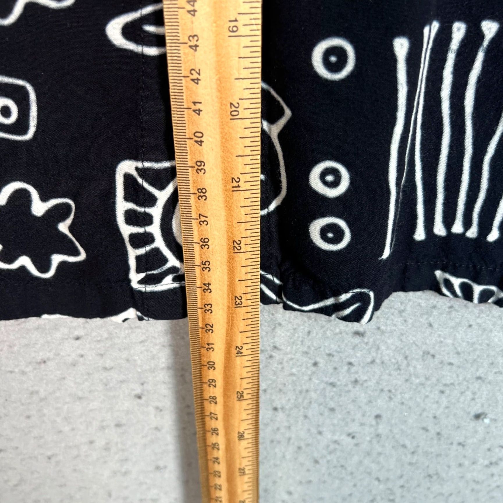Vintage Nomadic Traders Shirt Womens Medium Black & White Short Sleeve Button-Up Size M / US 6-8 / IT 42-44 - 5 Thumbnail