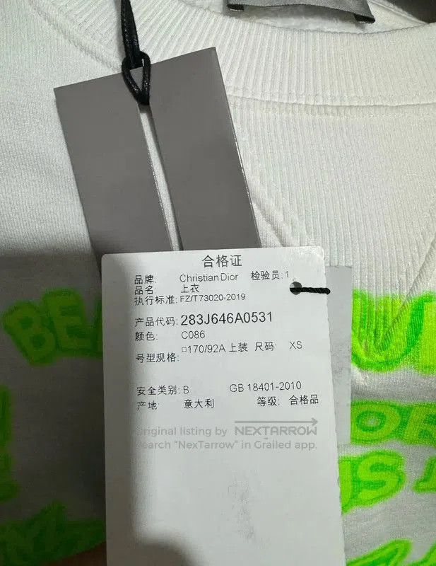 Dior Dior White Cotton Embroidered Logo Sweatshirt . Size US XS / EU 42 / 0 - 5 Thumbnail