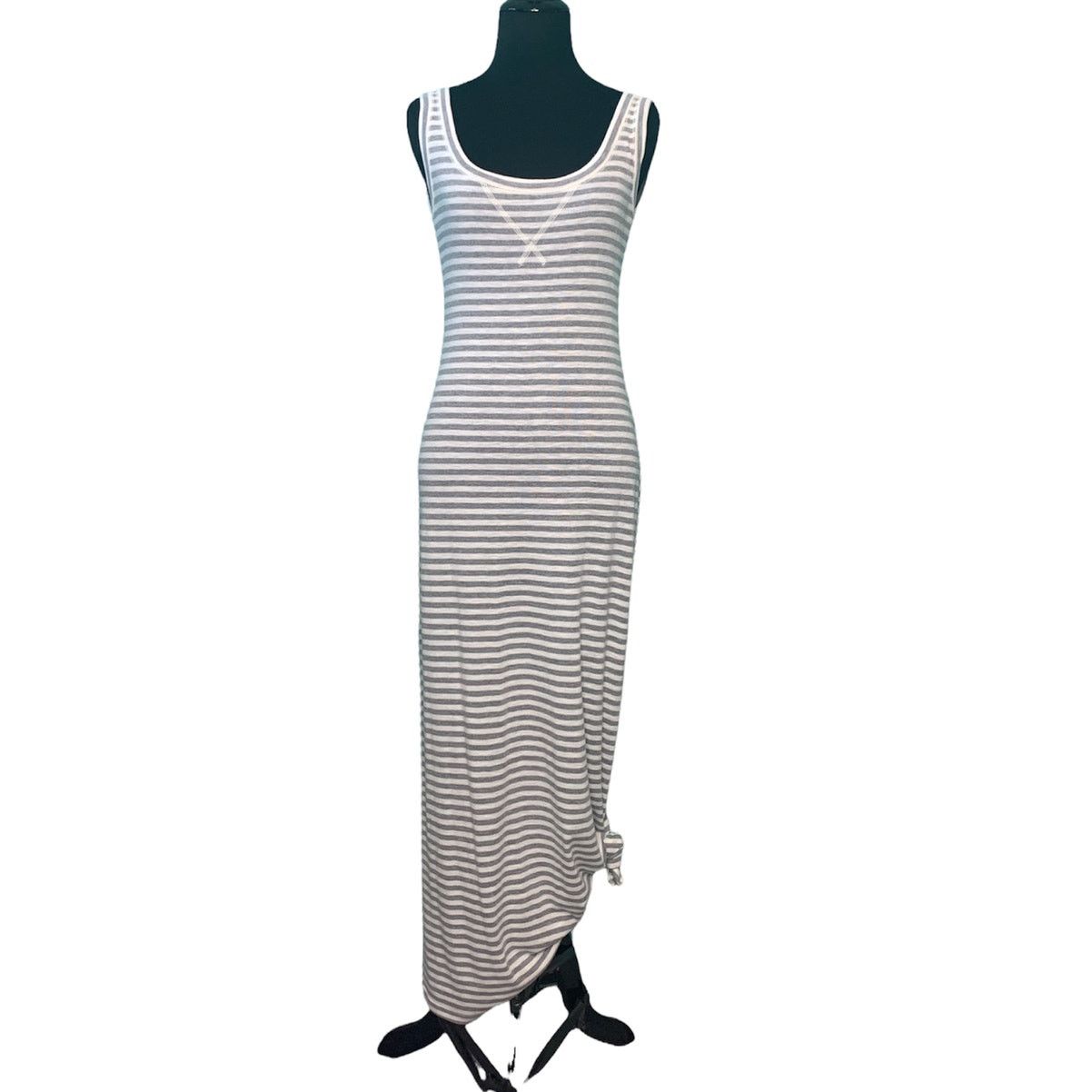 Loft Loft gray striped maxi tank top dress size XS Size XS / US 0-2 / IT 36-38 - 7 Thumbnail