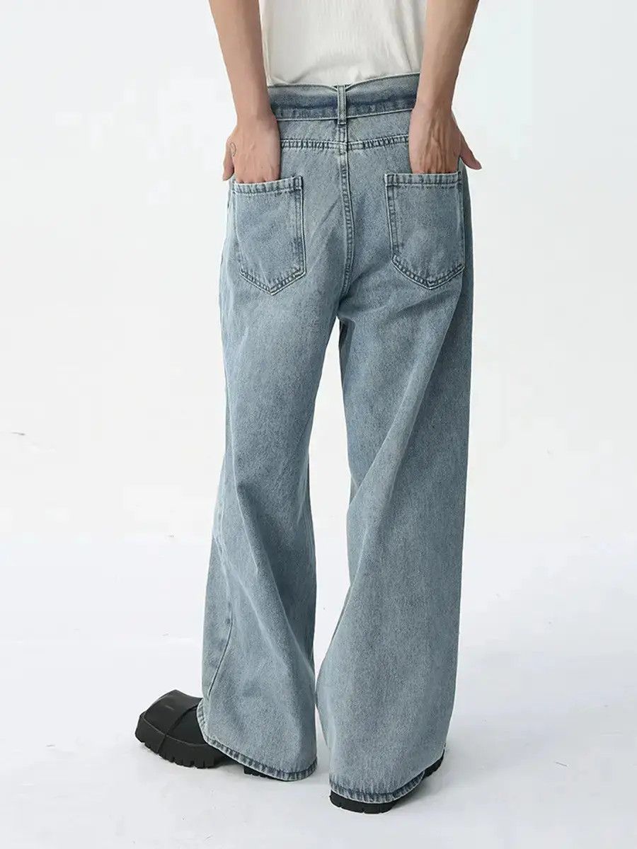 Japanese Brand Retro loose straight leg high street jeans Size US 32 / EU 48 - 6 Thumbnail