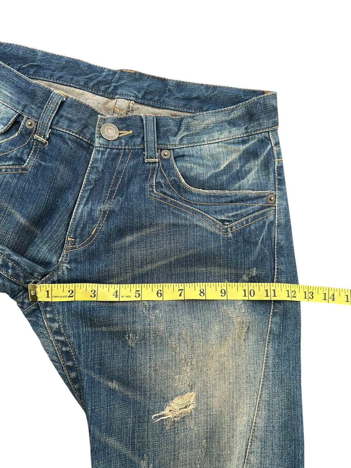 Kapital FLARE RATTLE TRAP PUNK STYLE DISTRESSED DENIM JEANS ☠️🎌 Size US 34 / EU 50 - 19 Thumbnail