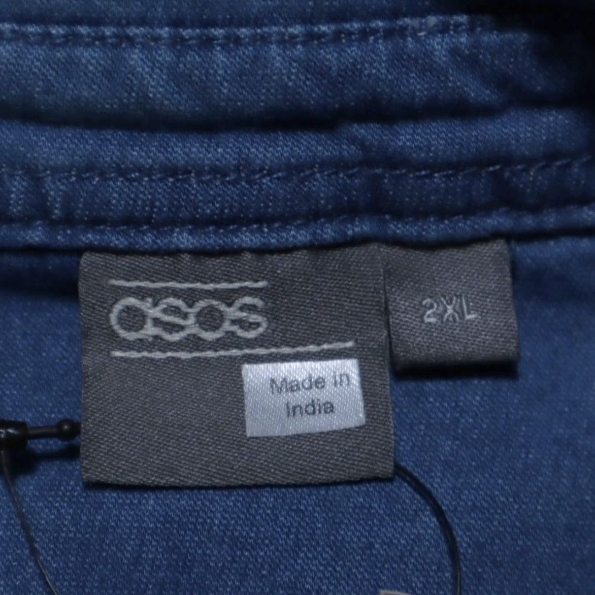 Asos Asos Shirt Blue Men's 2XL Denim Stretch Solid Button Down Shirt Adults Mens 2XL Blue Denim Shirt 2XL Slim Fit Button Down Shirt Size US XXL / EU 58 / 5 - 5 Thumbnail