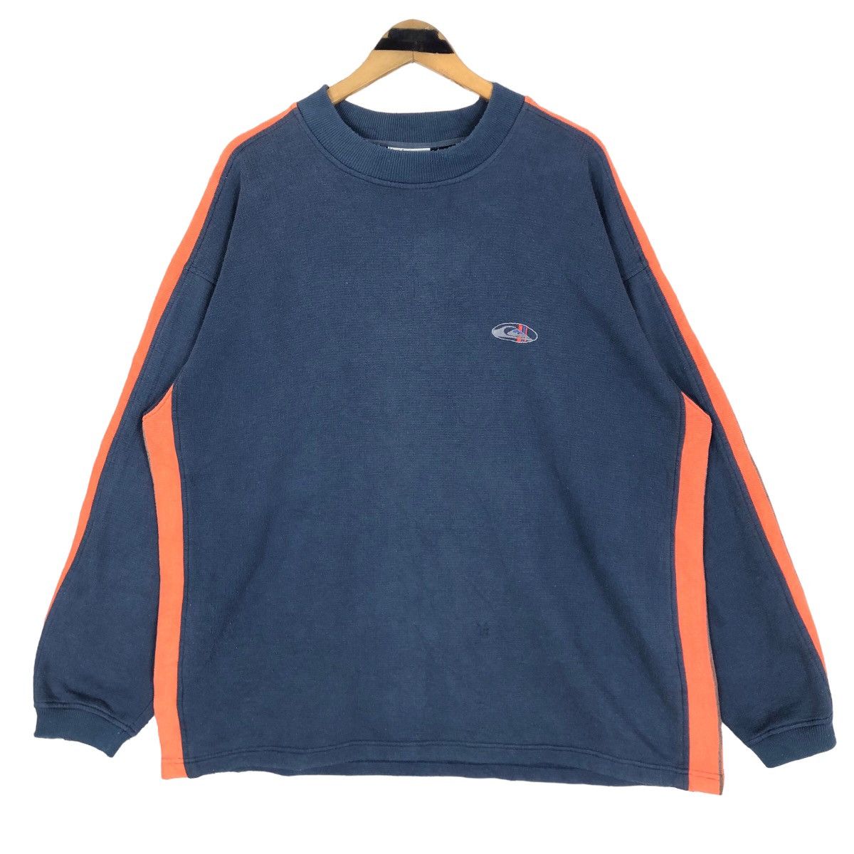 image of Quicksilver x Quiksilver Vintage 90's Quiksilver Crewneck Oversized Sweatshirt in Navy Blue (Size X