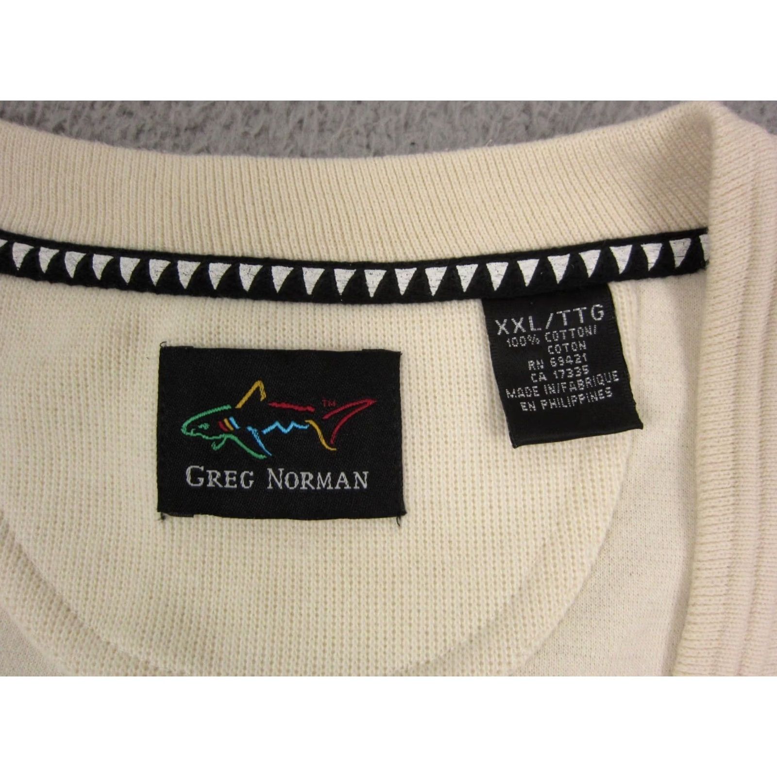 Vintage VINTAGE Greg Norman Vest Mens 2XL XXL Creme Cotton Golf Knit V-Neck Size US XXL / EU 58 / 5 - 3 Thumbnail