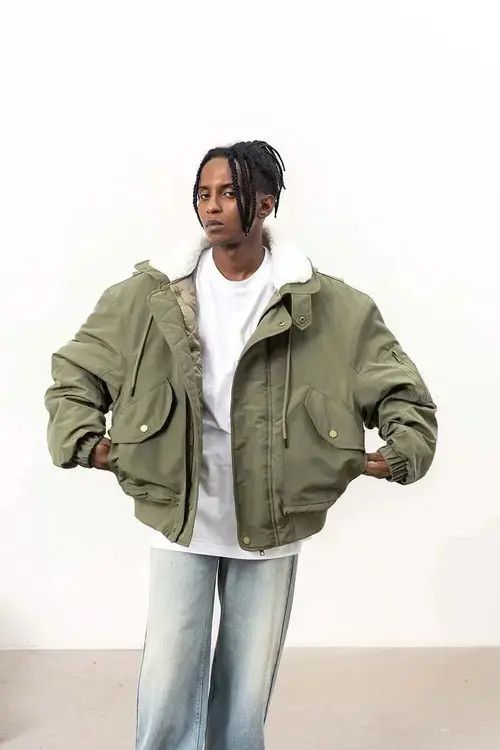 Japanese Brand Solid Parkas Multi Pockets puffer Jacket Coat bomber Size US XL / EU 56 / 4 - 5 Thumbnail