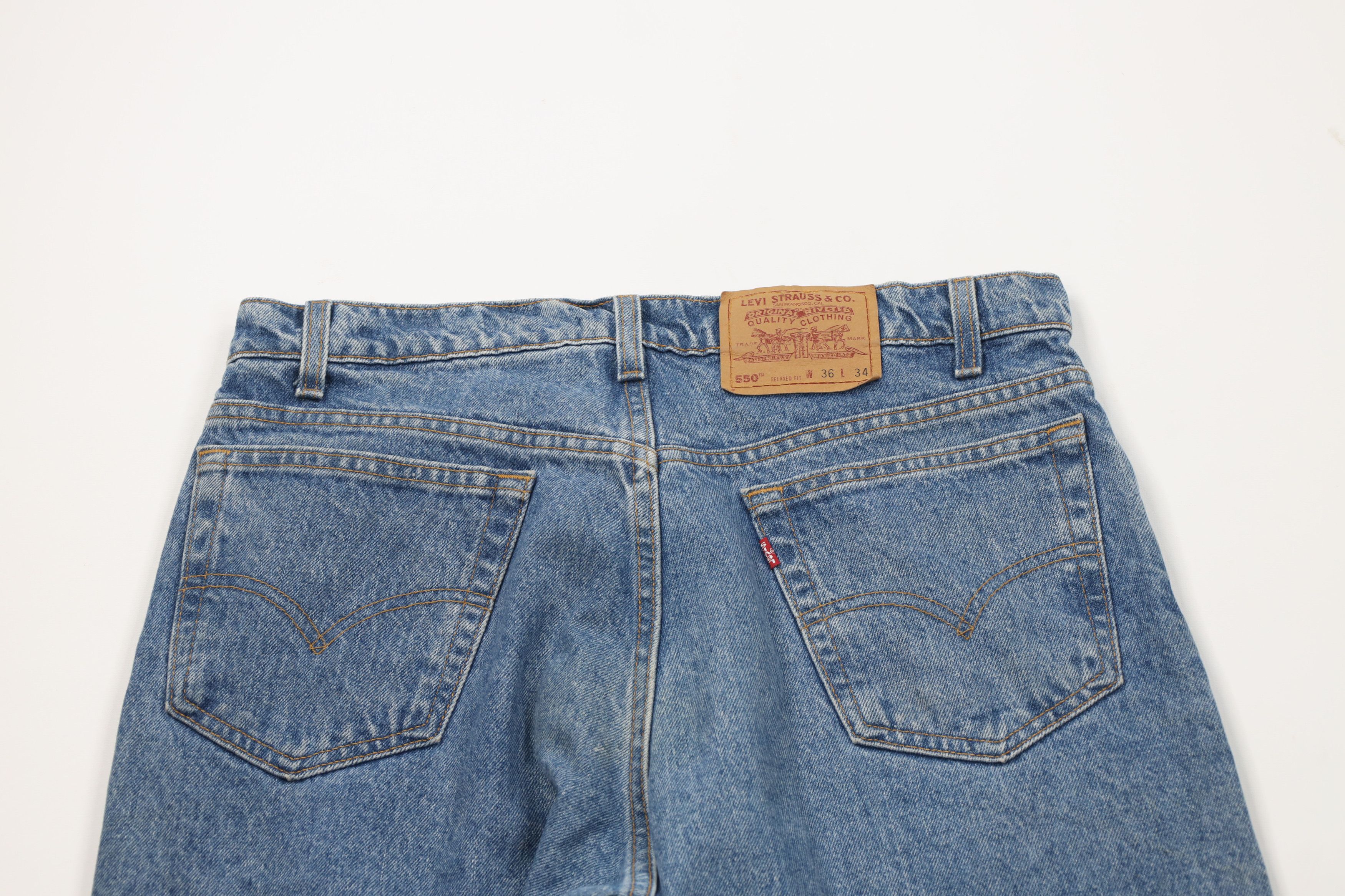 Levi's Vintage 90s Levis 550 Fit Denim Jeans Blue Cotton USA Size US 36 / EU 52 - 13 Thumbnail
