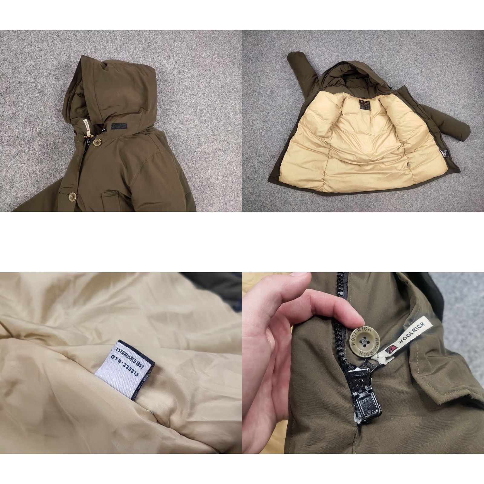 Vintage Woolrich Arctic Parka Womens Jacket Down Hooded 4 Pocket Nylon Shell Green Winter Mid-Length 3 in 1? Size M / US 6-8 / IT 42-44 - 10 Thumbnail