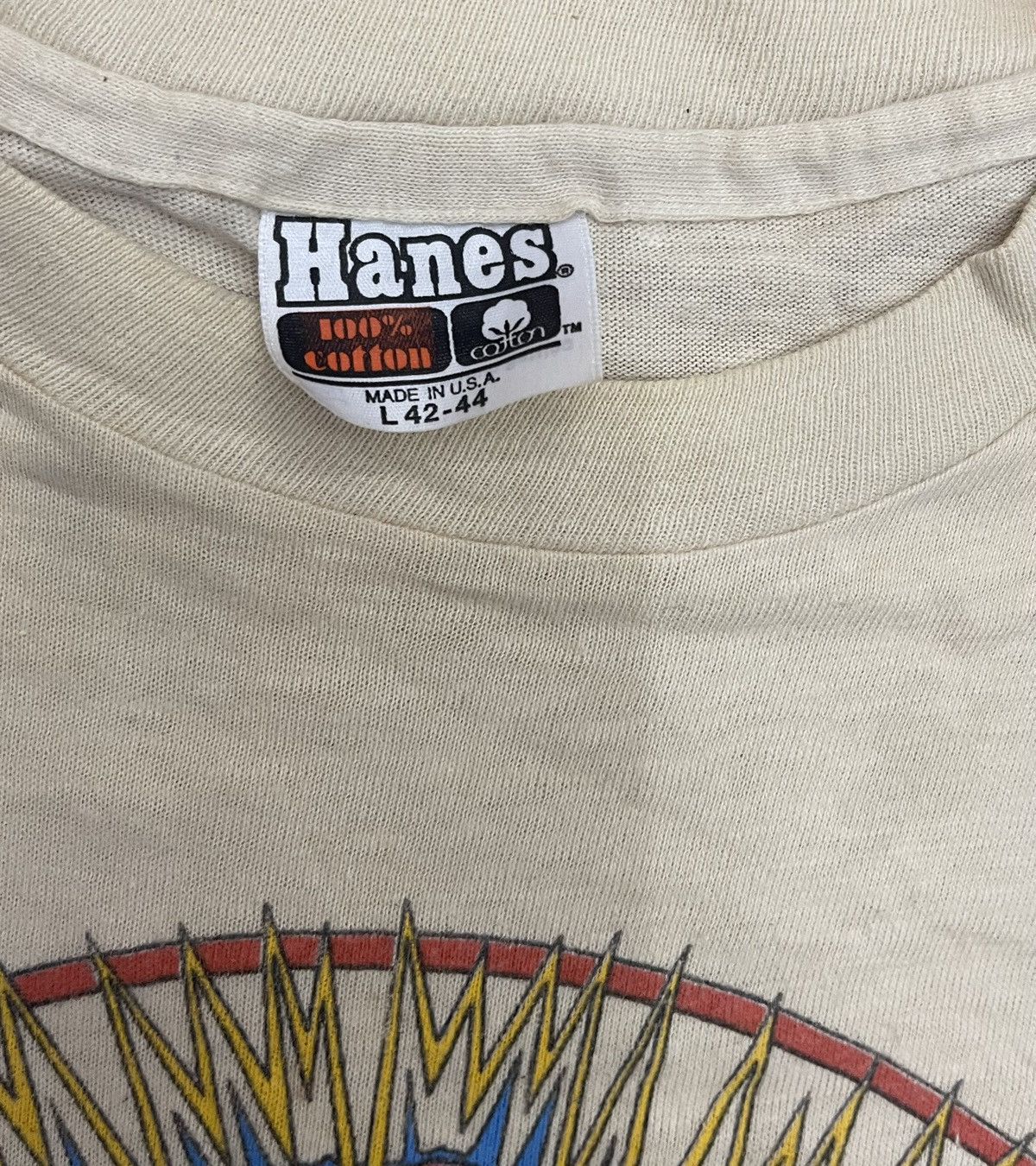 Band Tees × Hanes × Vintage Vintage Ted Nugent Tshirt Size US L / EU 52-54 / 3 - 6 Thumbnail