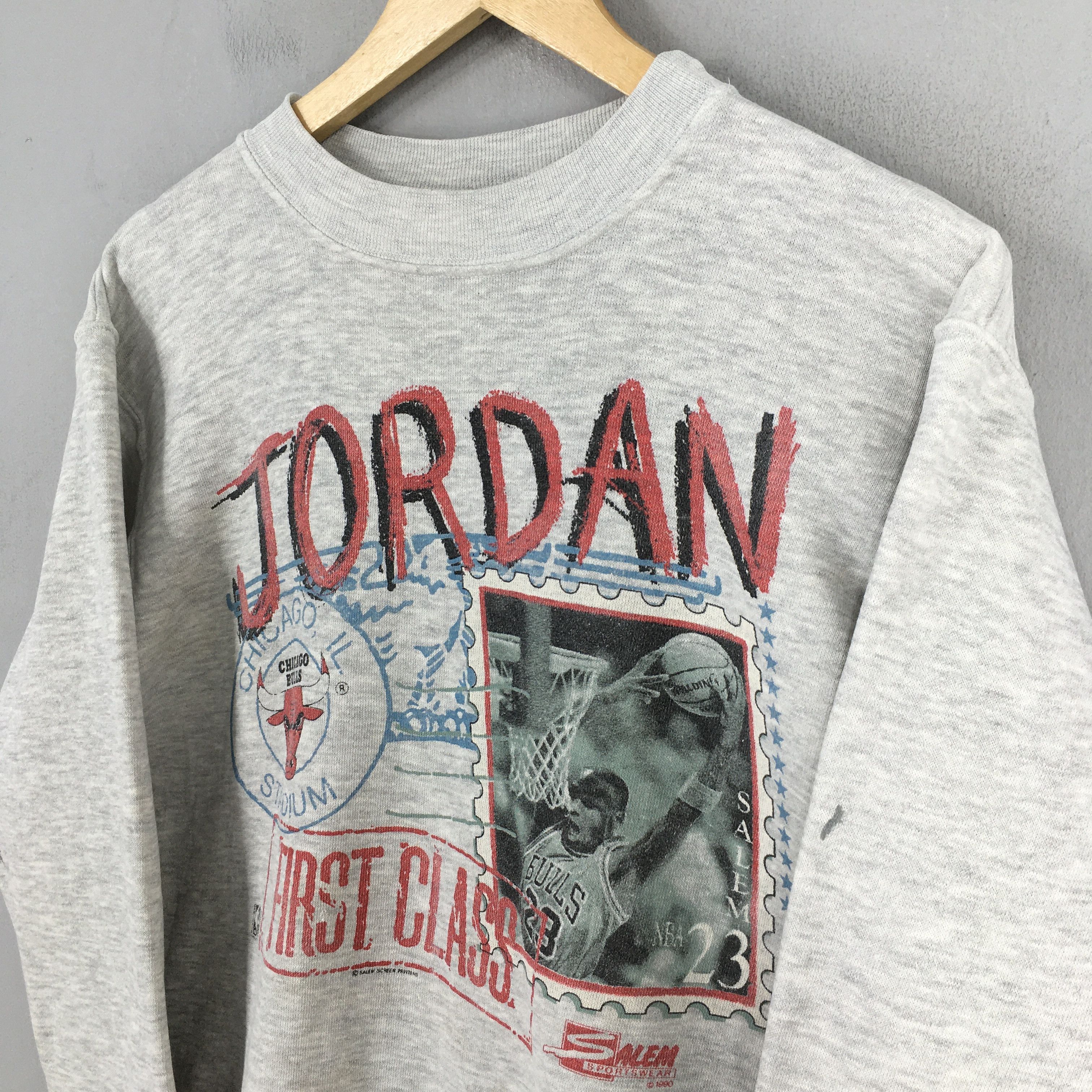 NBA × Vintage Vintage NBA Chicago Bulls Gray Sweatshirt Small Size US S / EU 44-46 / 1 - 3 Thumbnail