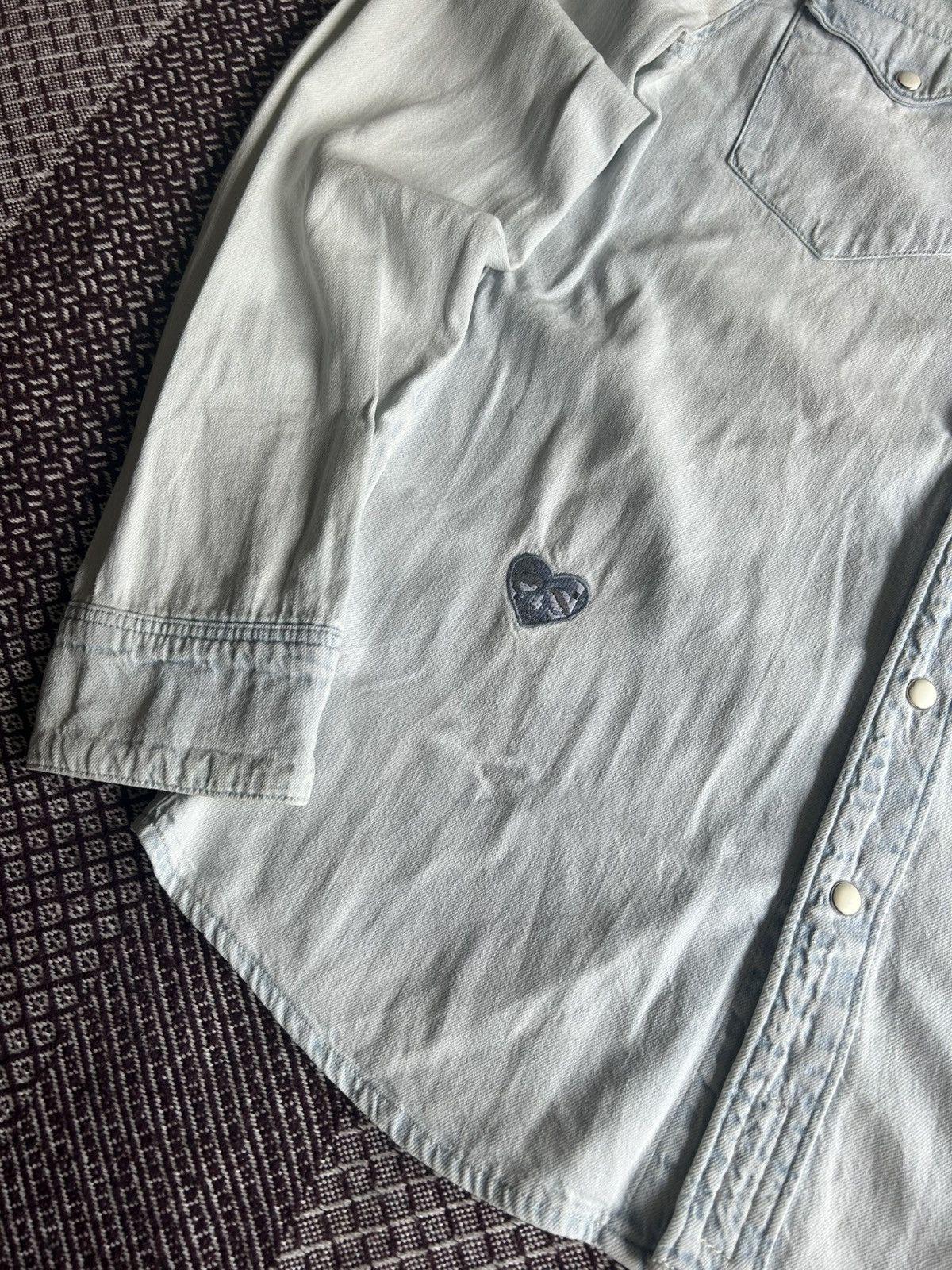 Zadig & Voltaire Zadig & Voltaire Denim Bleached Shirt Distressed Hype Size M Size US M / EU 48-50 / 2 - 4 Thumbnail