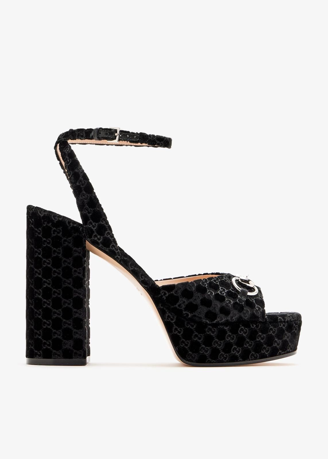 Gucci Gucci Horsebit GG Platform Sandals Size US 7.5 / IT 37.5 - 1 Thumbnail