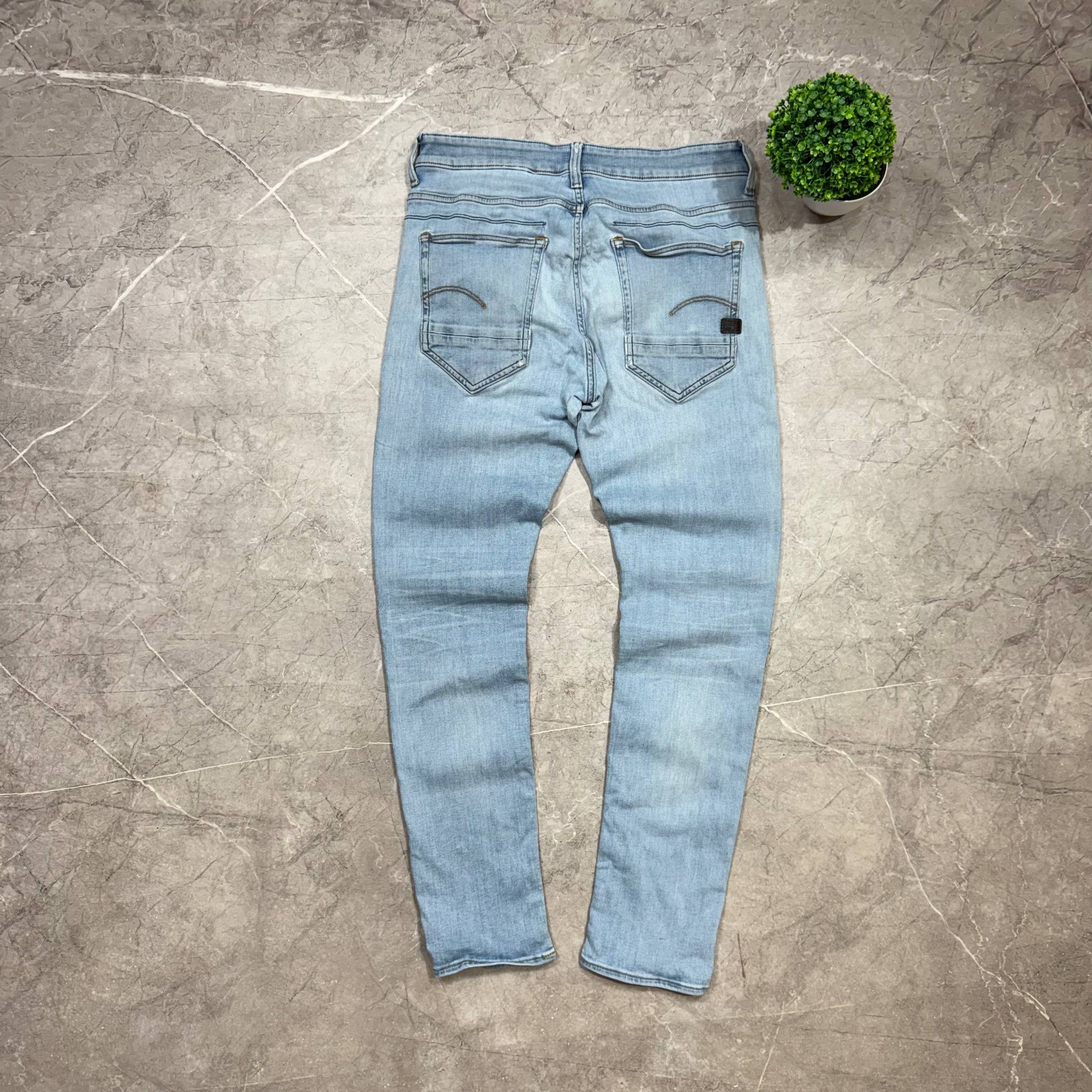 G-Star G-Star Raw Denim Faded Blue Y2K D-Staq 5-Pocket Jeans 32x32 Size US 33 - 1 Thumbnail