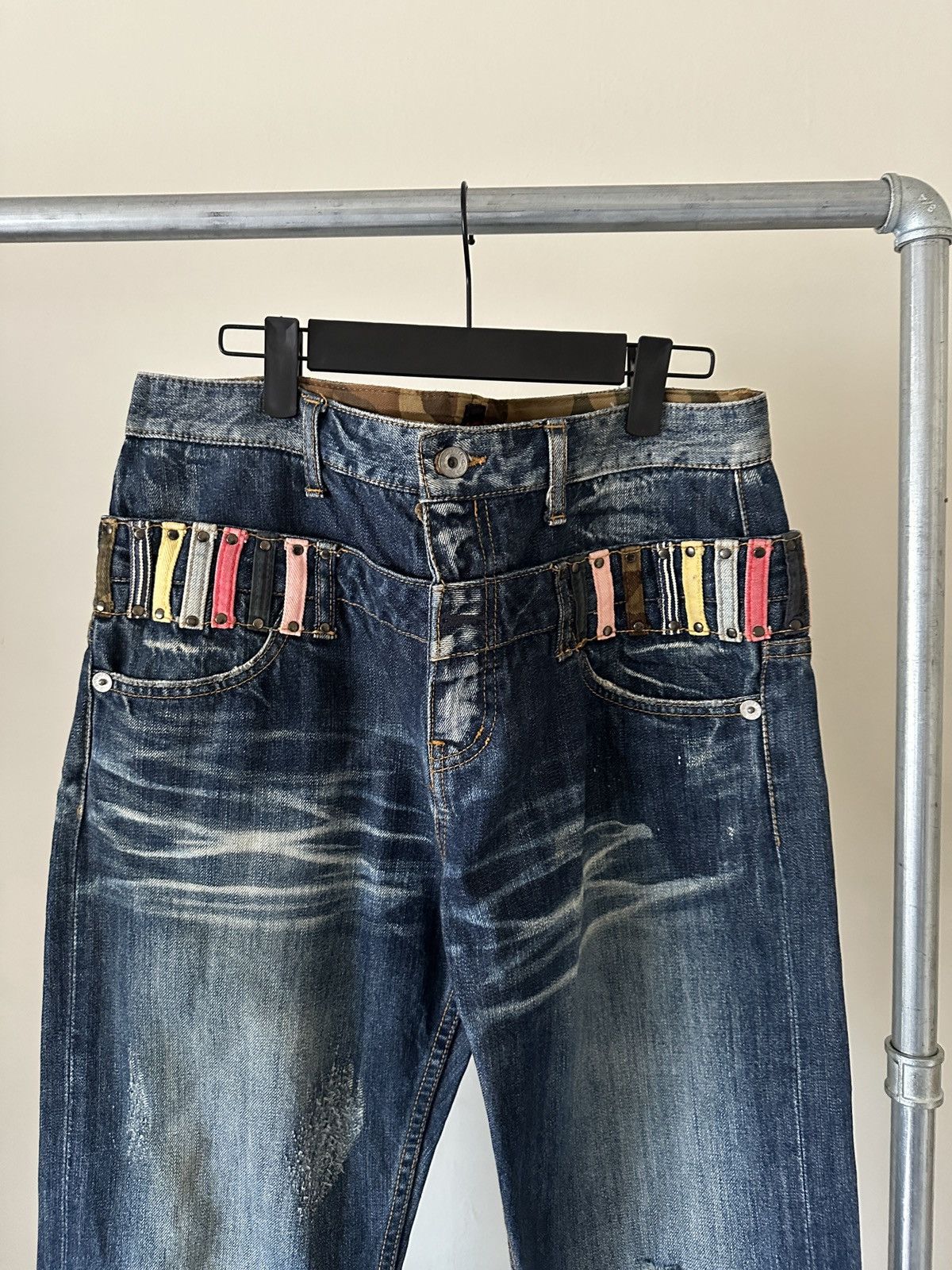 Japanese Brand 2000s Jackrose Double waist jeans Size US 32 / EU 48 - 2 Thumbnail
