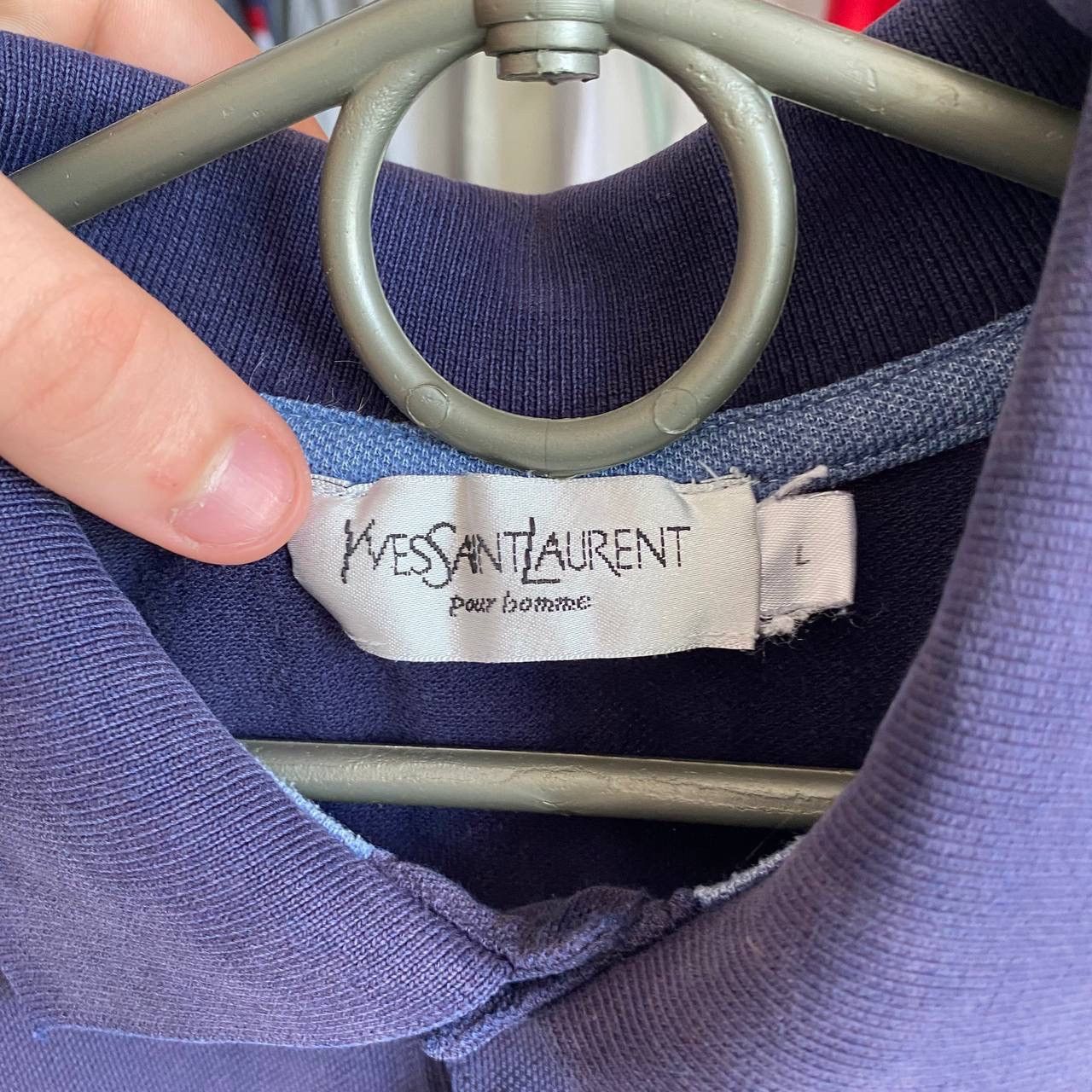 Vintage × Yves Saint Laurent Vintage Yves Saint Lauren Small logo luxury designer polo Size US L / EU 52-54 / 3 - 4 Thumbnail