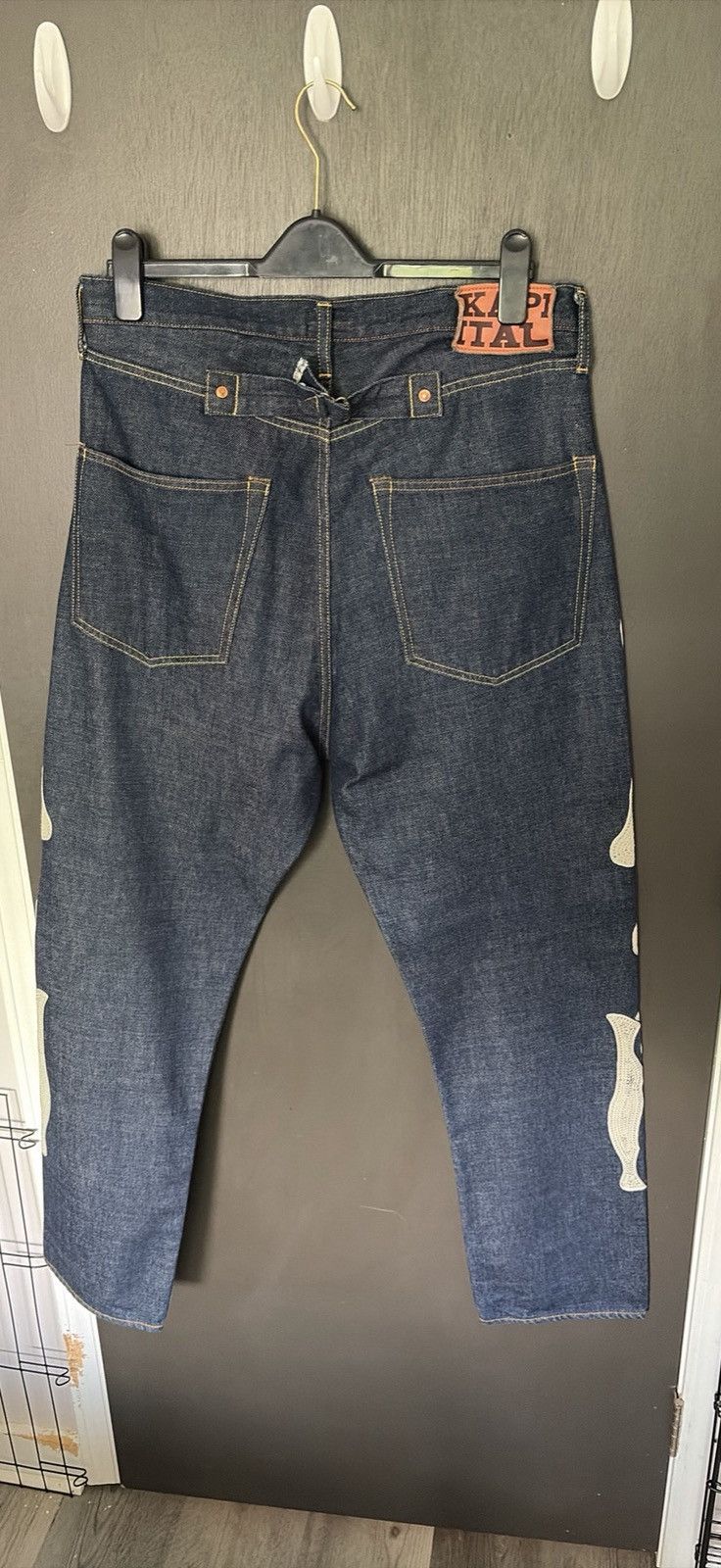 Kapital Kapital Okagilly 12.5 Oz Denim “skeleton” jeans Size US 34 / EU 50 - 2 Thumbnail