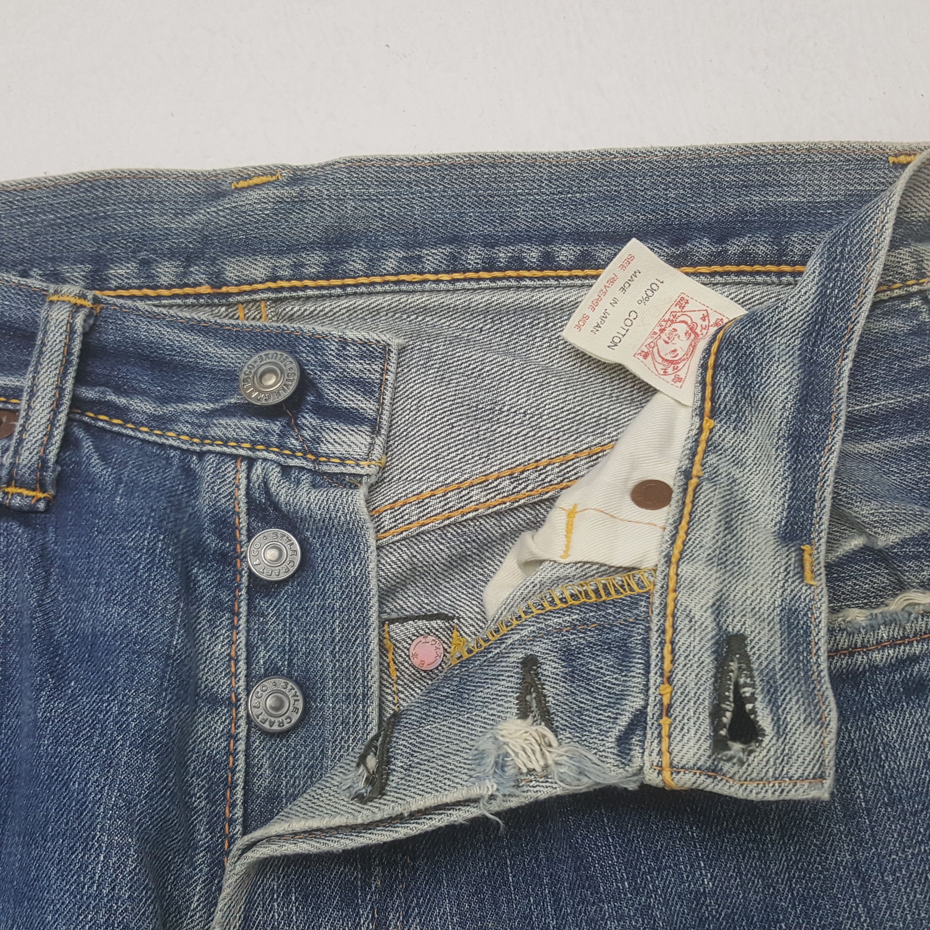 Evisu × Vintage Vintage Evisu Japan Selvedge Custom Daicock Denim Jeans Size US 28 / EU 44 - 13 Thumbnail