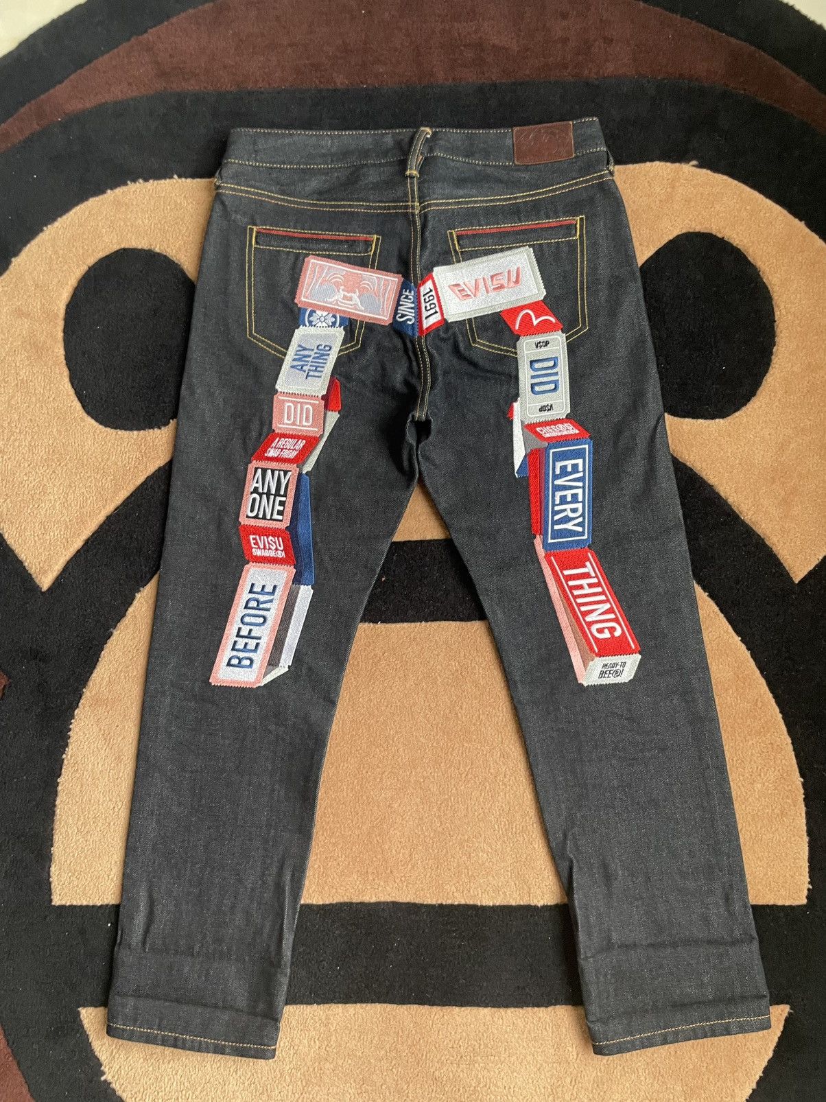 Evisu × Vintage EVISU embroidery daicock jeans size:26 Size 31" - 1 Thumbnail
