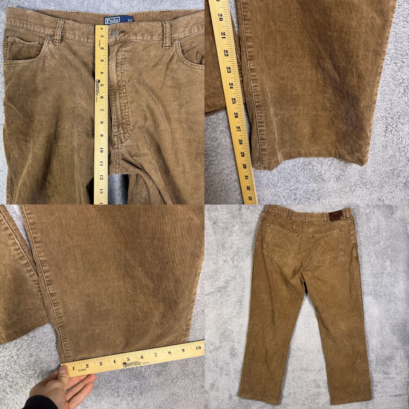 Polo Ralph Lauren VINTAGE Polo Ralph Lauren Corduroy Pants Mens 38x30 Chino Classic Brown Slim/Classic Straight Front Trouser Shirt/Deck? Size US L / EU 52-54 / 3 - 8 Thumbnail