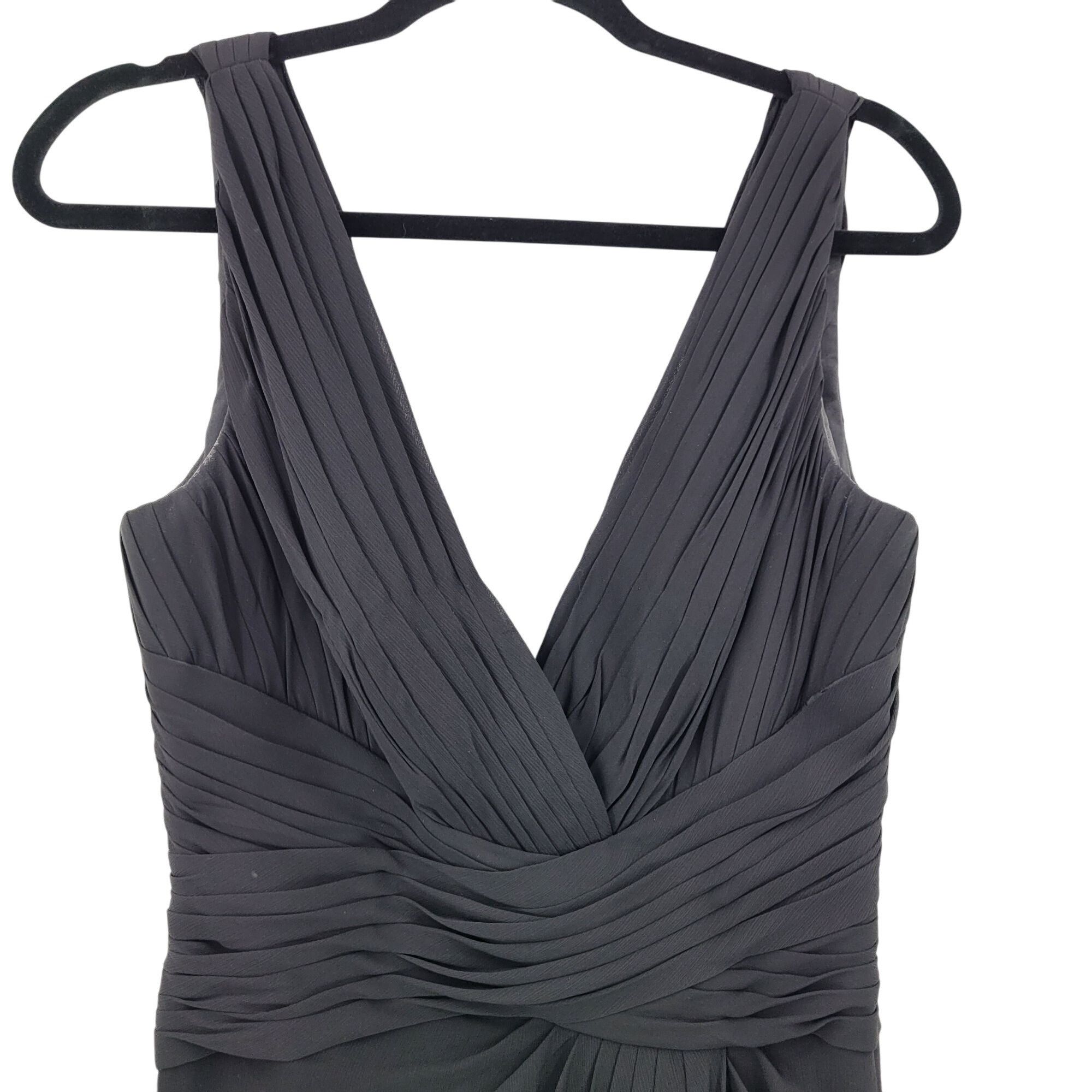 Vintage Vtg Black Pintuck Pleat V-Neck Sleeveless Formal Gown Sz 10 Size L / US 10 / IT 46 - 4 Thumbnail