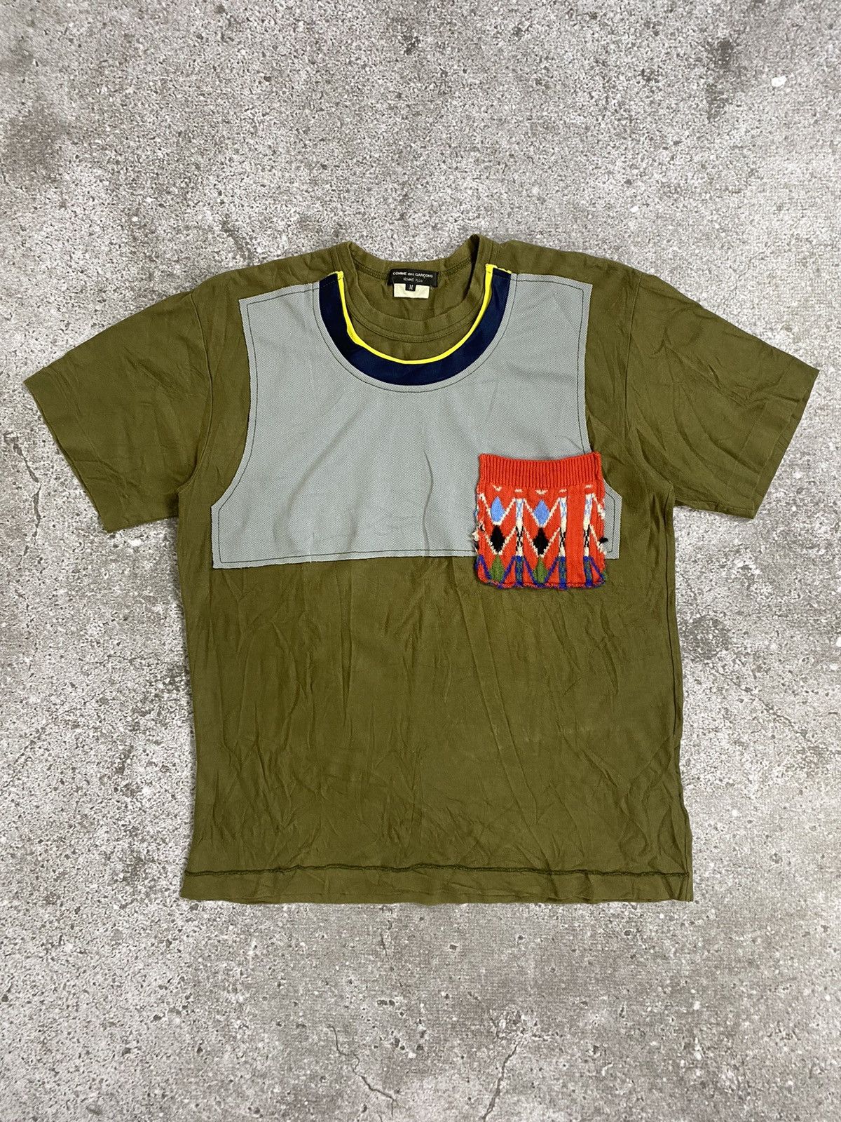 Comme des Garcons Homme Plus AD2009 Reconstructed knit pocket tee Size US M / EU 48-50 / 2 - 1 Thumbnail