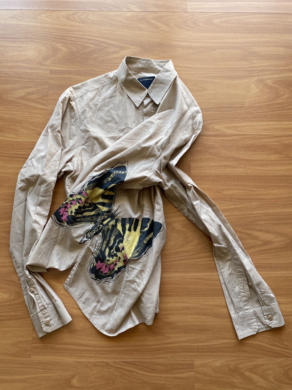 Roberto Cavalli Cavalli Butterfly Button Up Shirt Size US L / EU 52-54 / 3 - 4 Thumbnail
