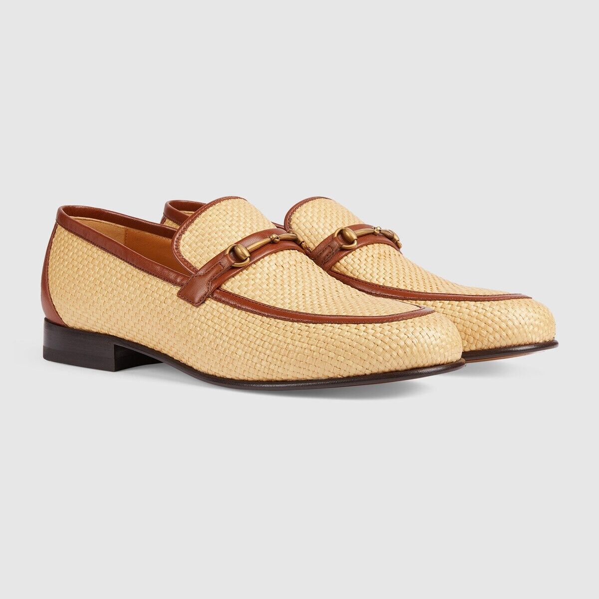 Gucci o1s1wg110125 Horsebit Loafers in Beige/Brown Size US 7.5 / EU 40-41 - 2 Thumbnail