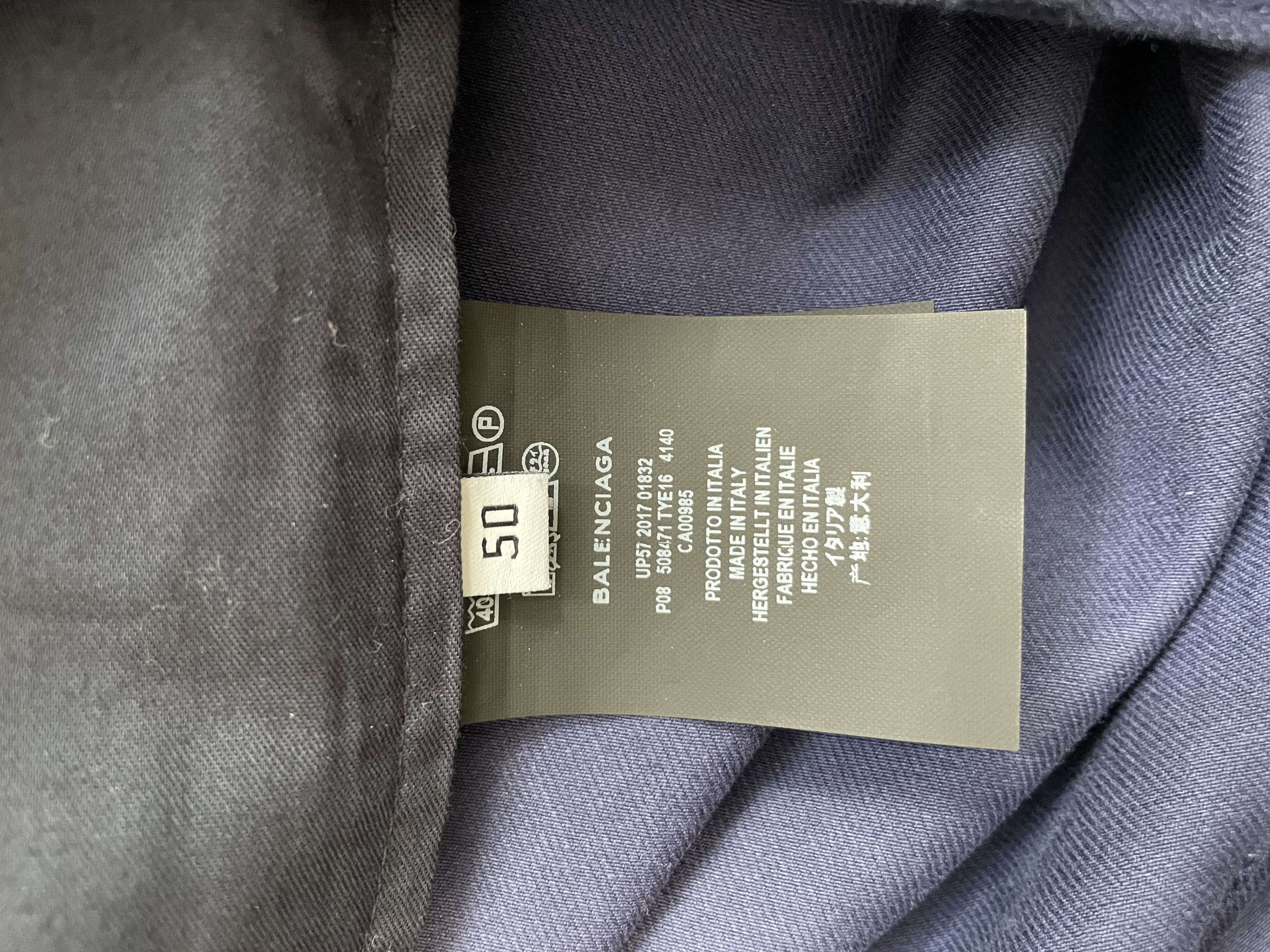 Balenciaga Blue Tapered Cotton Pant Size US 36 / EU 52 - 3 Thumbnail