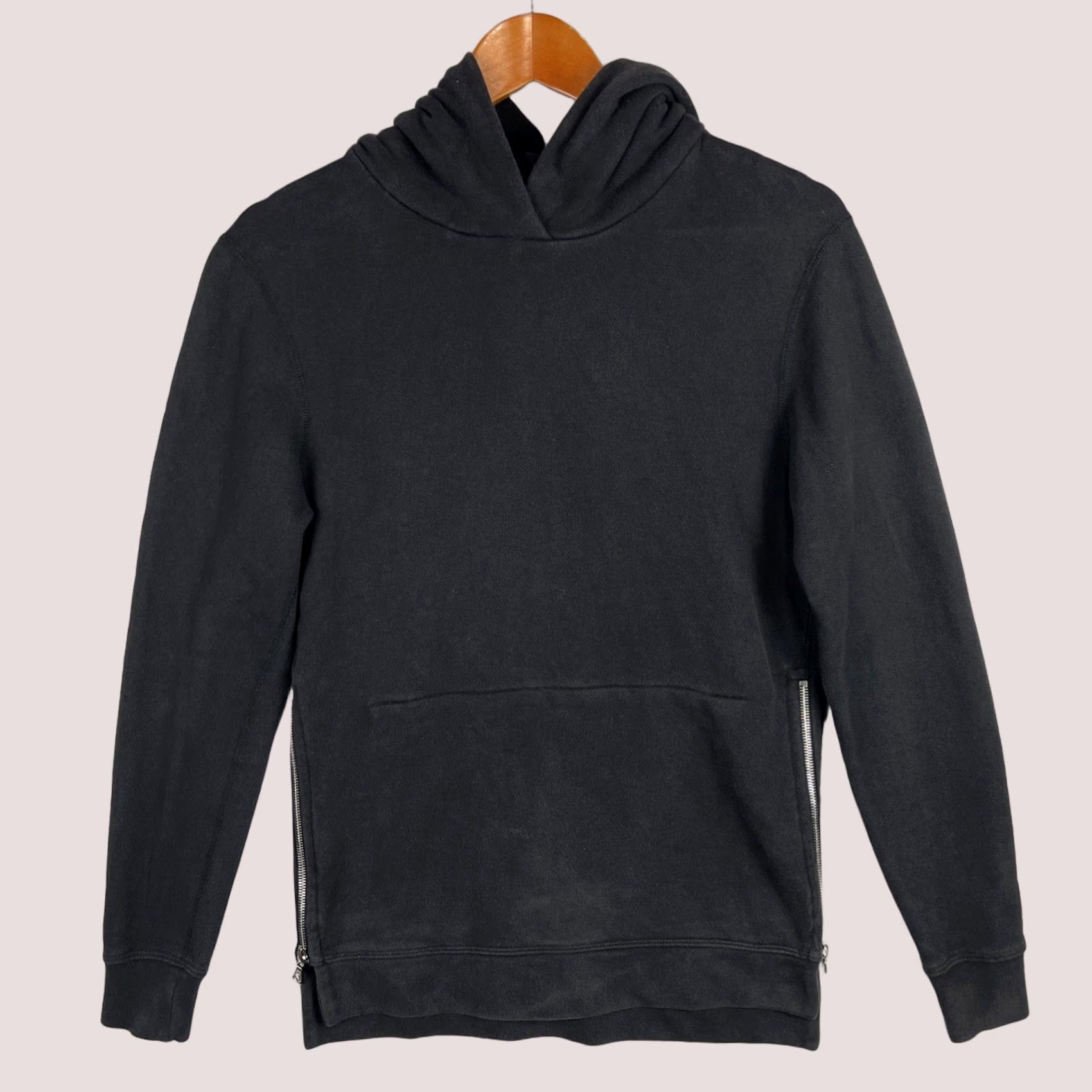 John Elliott John Elliott Hoodie Mens Small Black Side Zippers Sweatshirt Made In USA Size US S / EU 44-46 / 1 - 1 Thumbnail