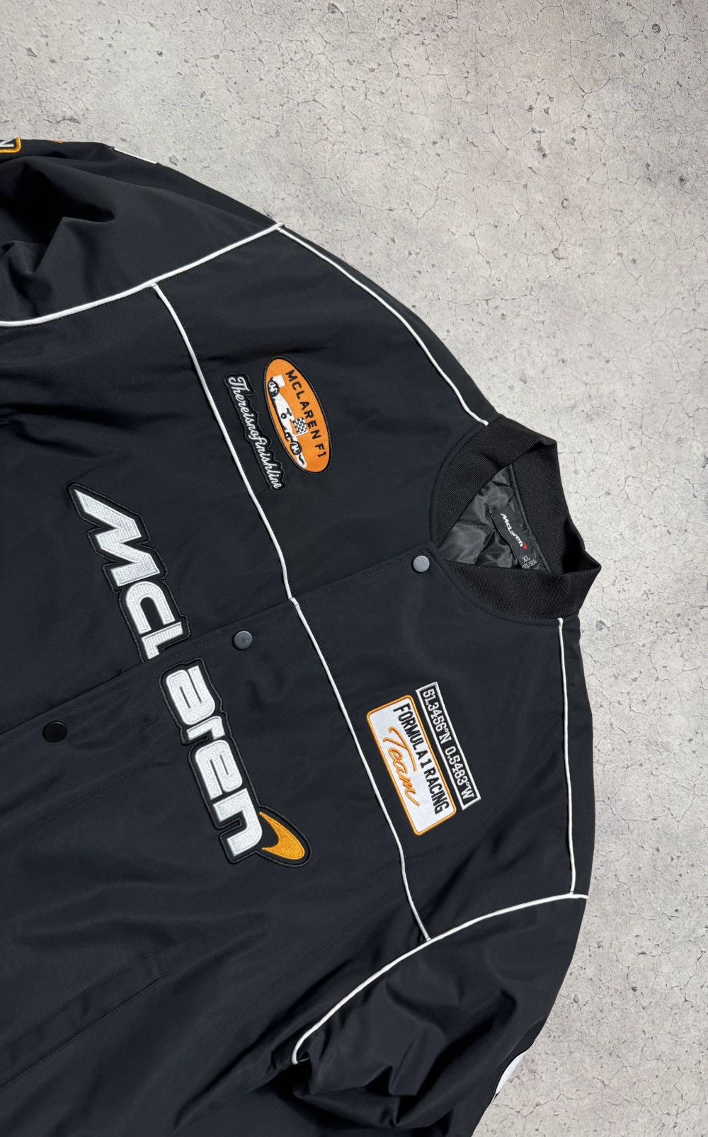 Malcolm McLaren Mclaren F1 Formula Racing Bomber Jacket Black Vintage Size US XL / EU 56 / 4 - 5 Thumbnail