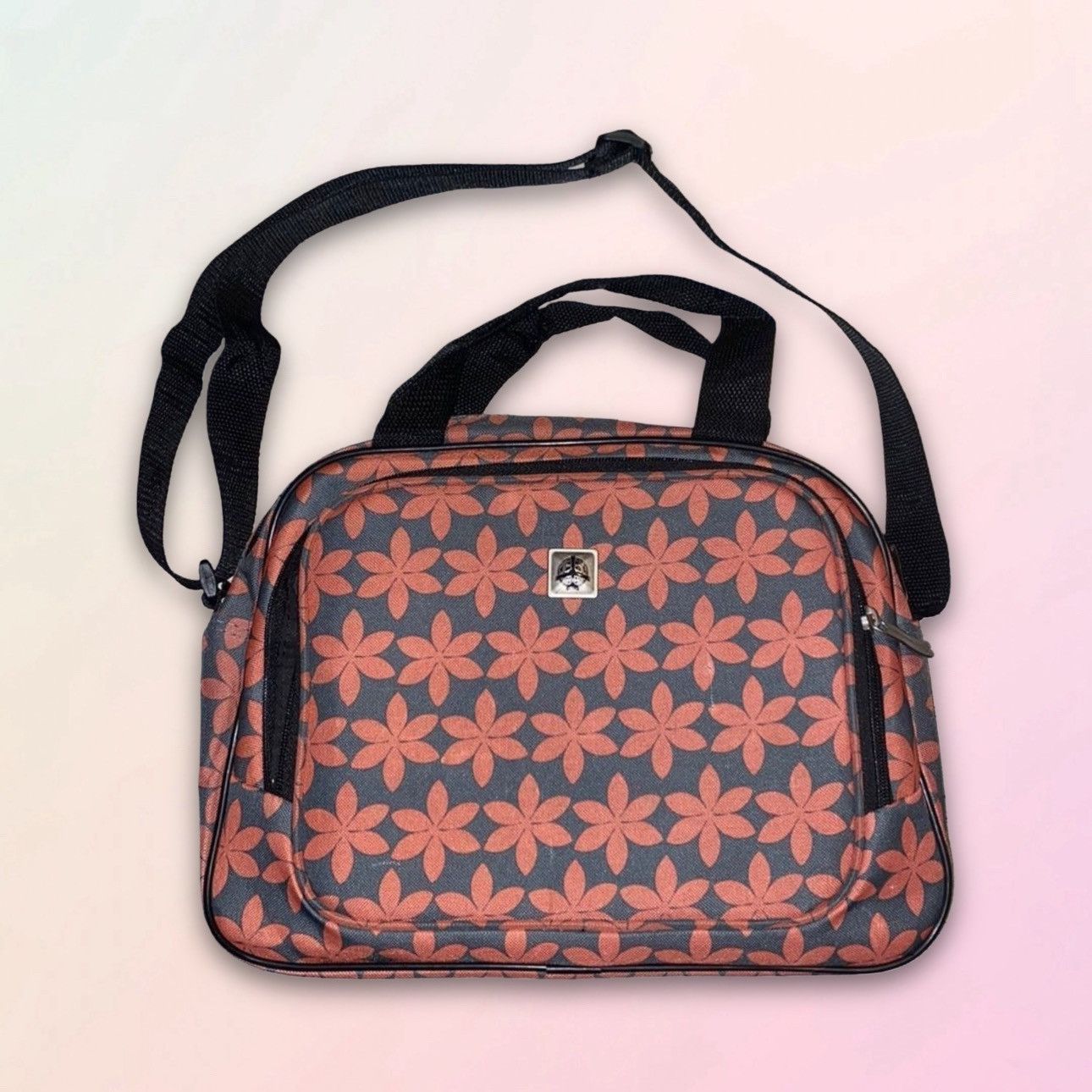 Vintage Retro, Floral, Airline Carry On Bag, Small/Medium Size ONE SIZE - 1 Thumbnail