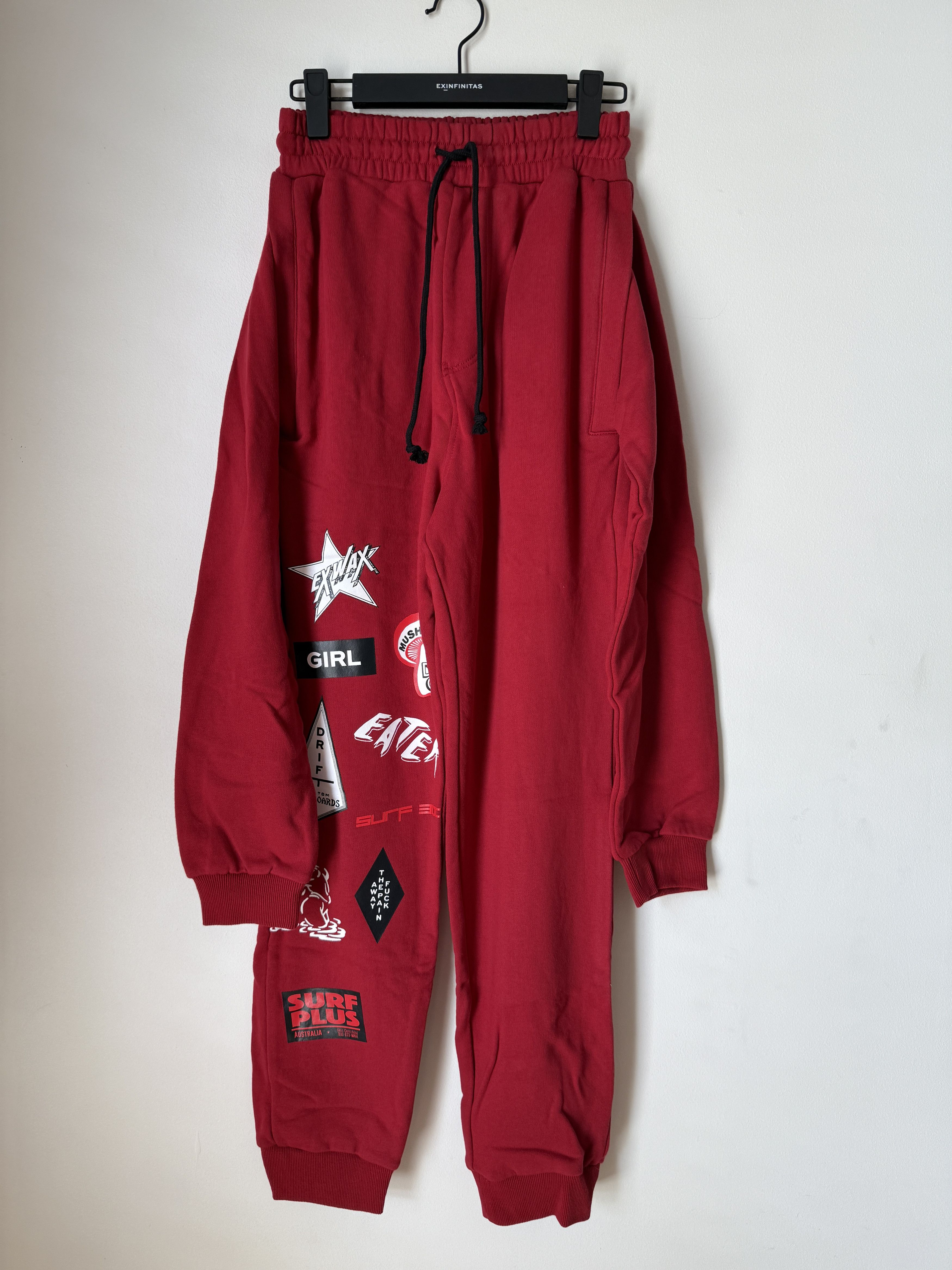 EX INFINITAS TIE FRONT SURF STICKER RED TRACKPANT. SIZE M Size US 32 / EU 48 - 7 Thumbnail