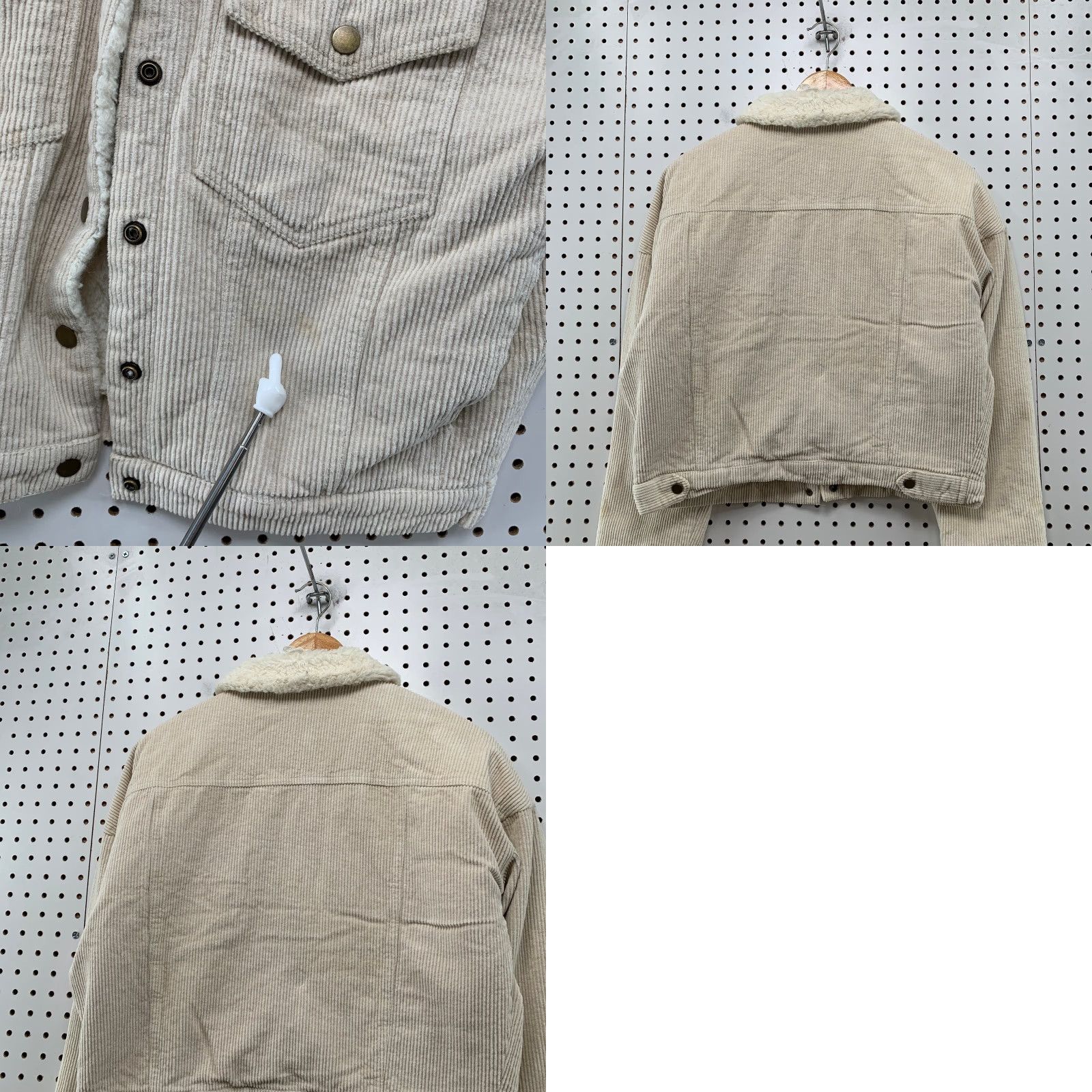 Vintage Sade & Sage Corduroy Jacket Womens Medium Beige Sherpa Faux Fur Liner Soft COzy Casual Jacket Adults Mens Womens Boys Girls Size M / US 6-8 / IT 42-44 - 9 Thumbnail
