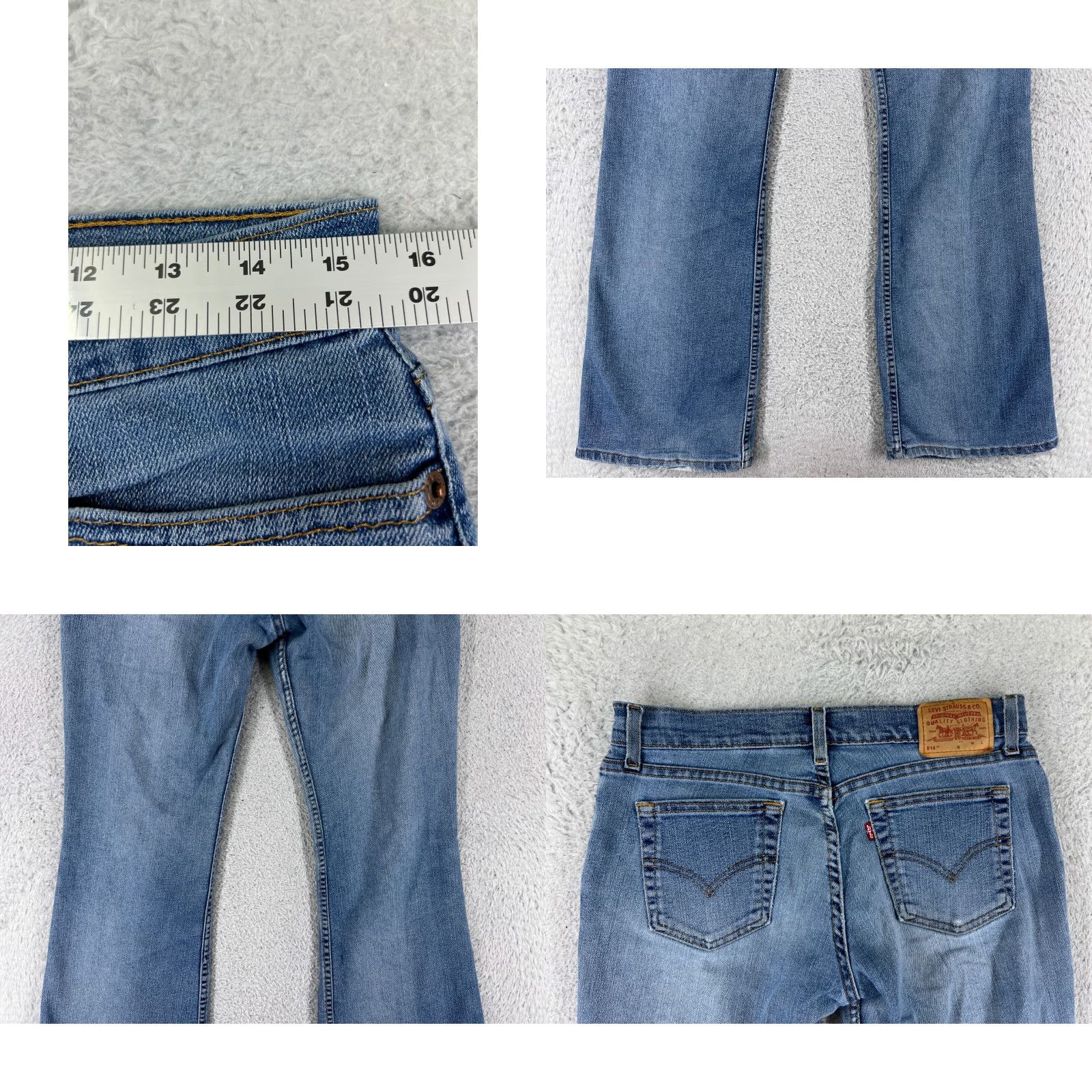 Levi's VINTAGE Levi's 514 Jeans Juniors 9 Blue Denim Flared Stretch Slimming 5-Pocket Cotton Blend Womens Adults? Size 30" / US 8 / IT 44 - 9 Thumbnail