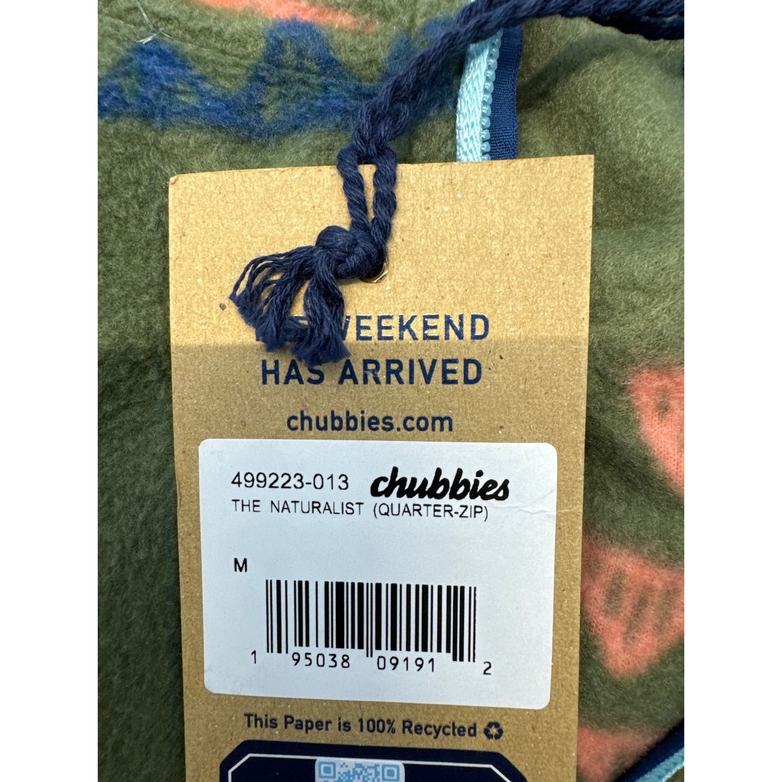 Chubbies Chubbies “Naturalist” 1/4 zip Green Fleece Pullover men sz M Size US M / EU 48-50 / 2 - 7 Thumbnail