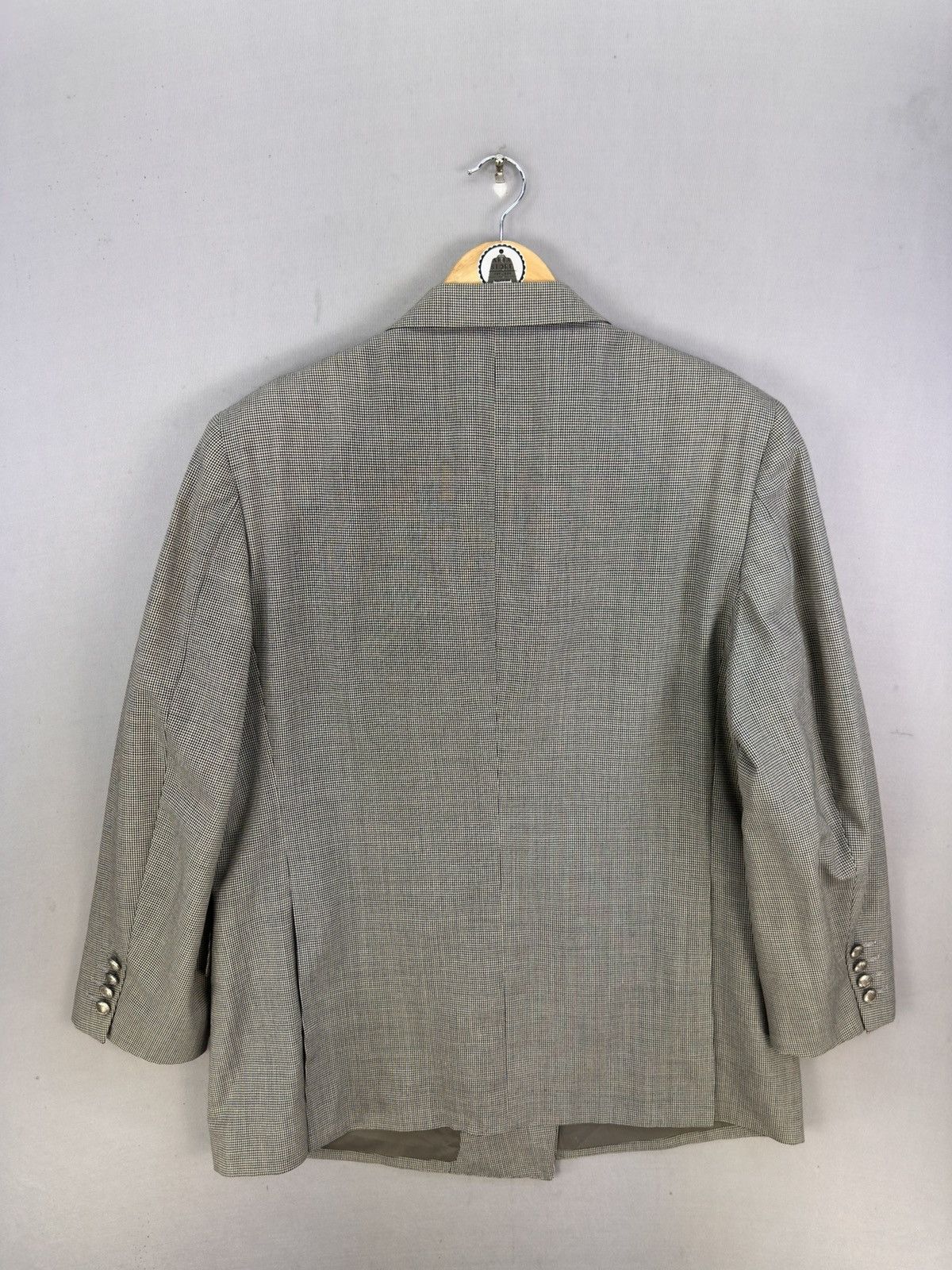 Burberry Vintage Burberrys Houndstooth Silk & Kid Mohair Coat Jacket Size US L / EU 52-54 / 3 - 4 Thumbnail