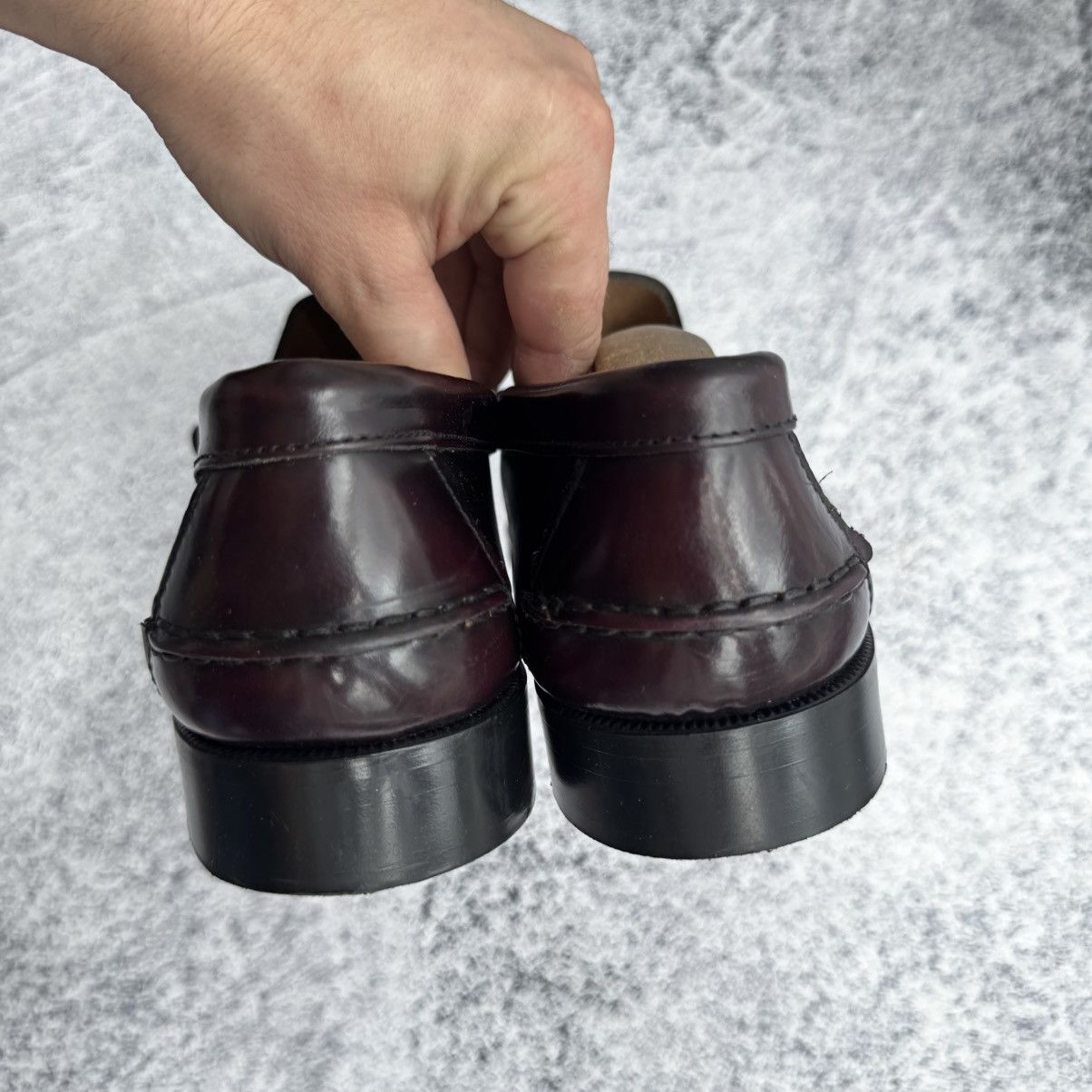 Vintage Saxone Vintage Burgundy Leather Penny Loafer Made In Spain Size US 8.5 / EU 41-42 - 5 Thumbnail