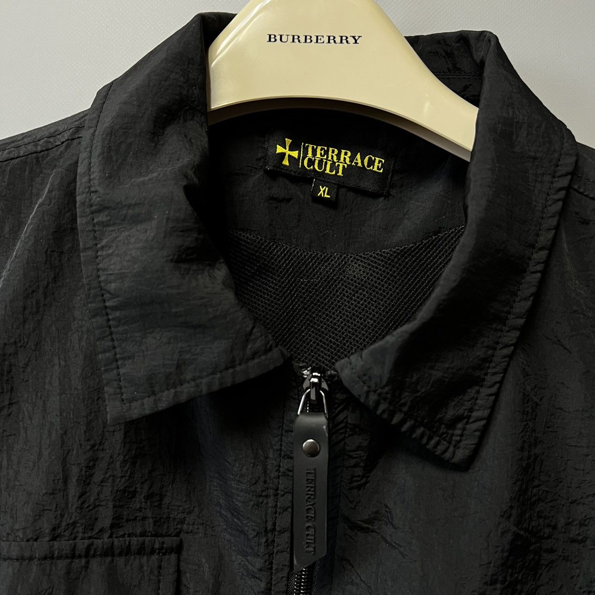 Designer Nylon Overshirt Jacket Black Terrace Cult Size US XL / EU 56 / 4 - 3 Thumbnail