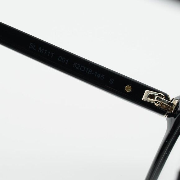 Saint Laurent Paris Saint Laurent SL M111 001 Round Eyeglasses Black 52mm Frame Size ONE SIZE - 6 Thumbnail