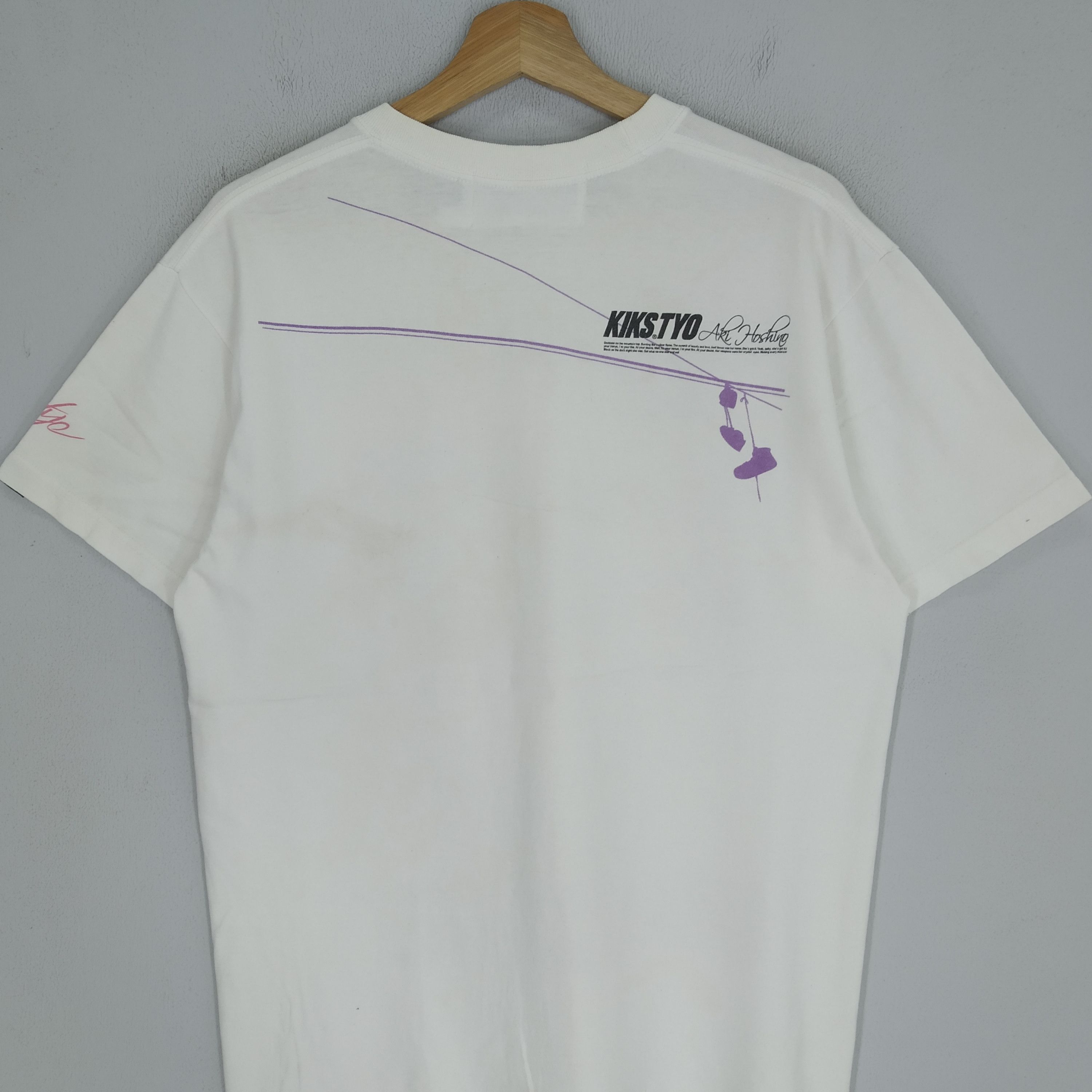 Japanese Brand × KIKS TYO × Vintage Vintage Kiks Tyo Big Printed Aki Hoshino Japanese Idol Tees Size US L / EU 52-54 / 3 - 8 Thumbnail